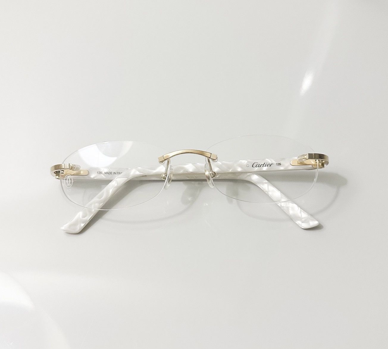 Cartier Cartier C Decor Rimless Gold/Pearl Glasses Size ONE SIZE - 2 Thumbnail