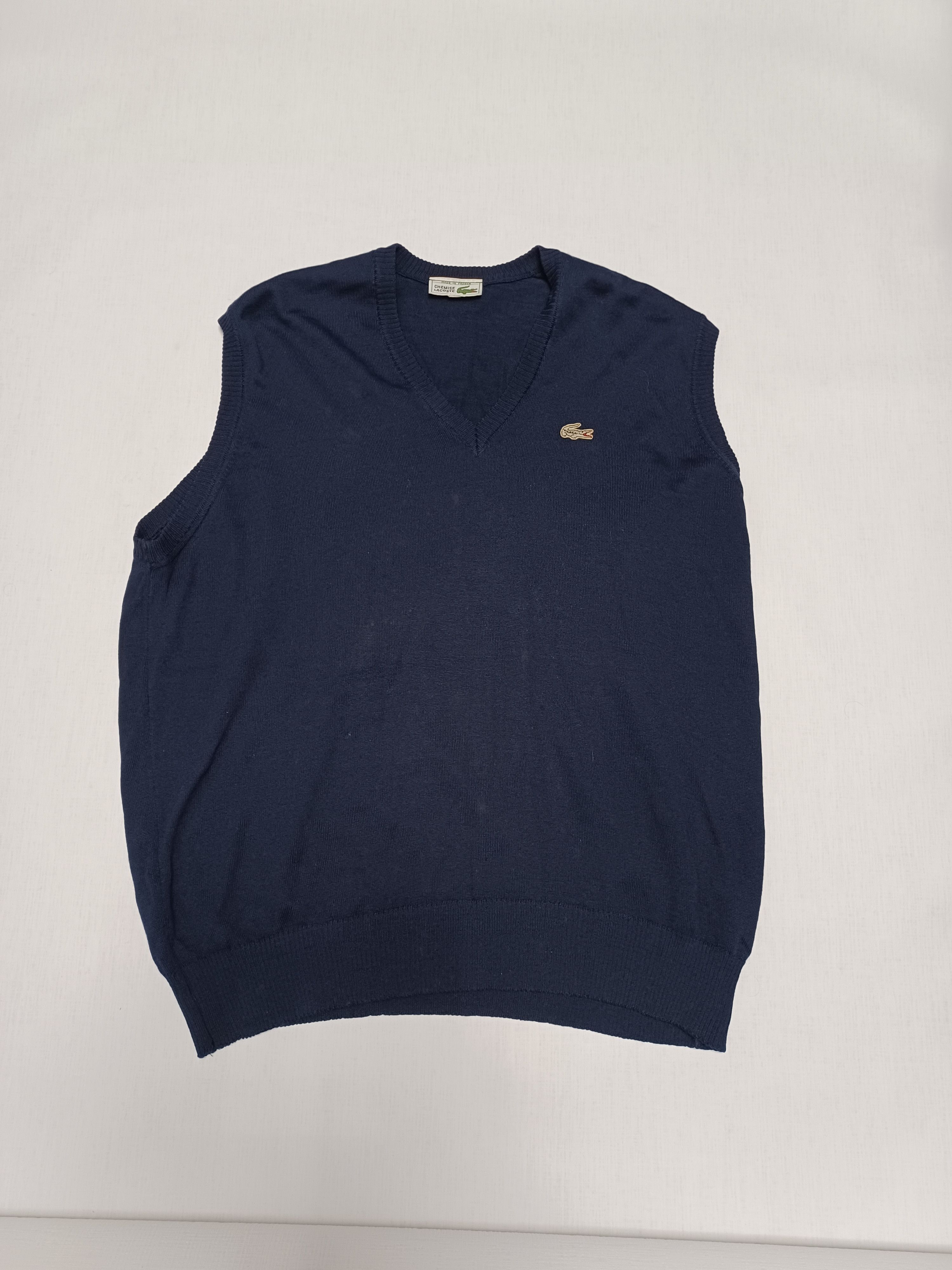 Lacoste MADE IN FRANCE 100% WOOL VINTAGE LACOSTE SLEVELESS Size US L / EU 52-54 / 3 - 1 Thumbnail