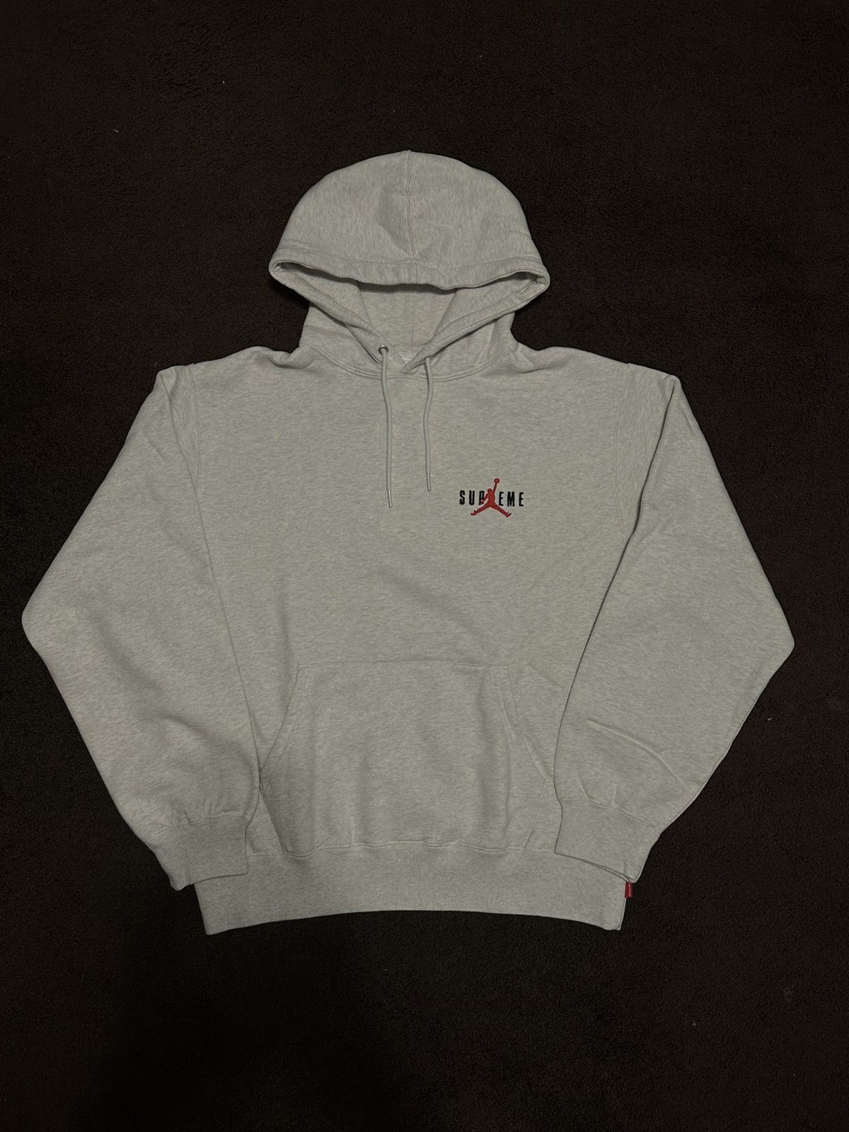 Jordan Brand × Supreme Supreme Jordan Hooded Sweatshirt Grey (Size Small) Size US S / EU 44-46 / 1 - 1 Thumbnail