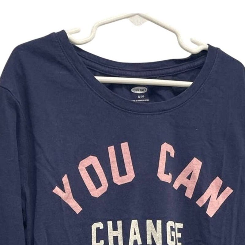 Old Navy Old Navy Girls XL (14) Long Sleeve Cotton Crew Neck Tee Size XL / US 12-14 / IT 48-50 - 2 Thumbnail