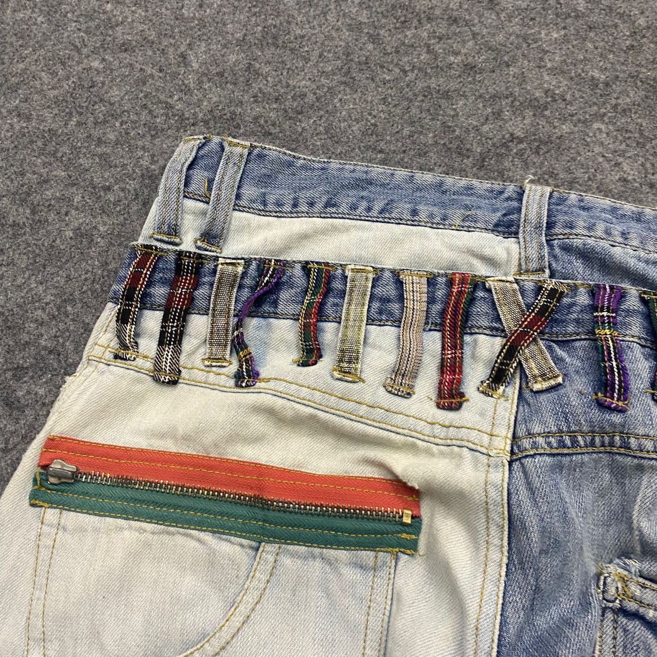 If Six Was Nine 💥Best Offer💥Japanese Brand Double Waist Distressed Denim Size US 34 / EU 50 - 17 Thumbnail