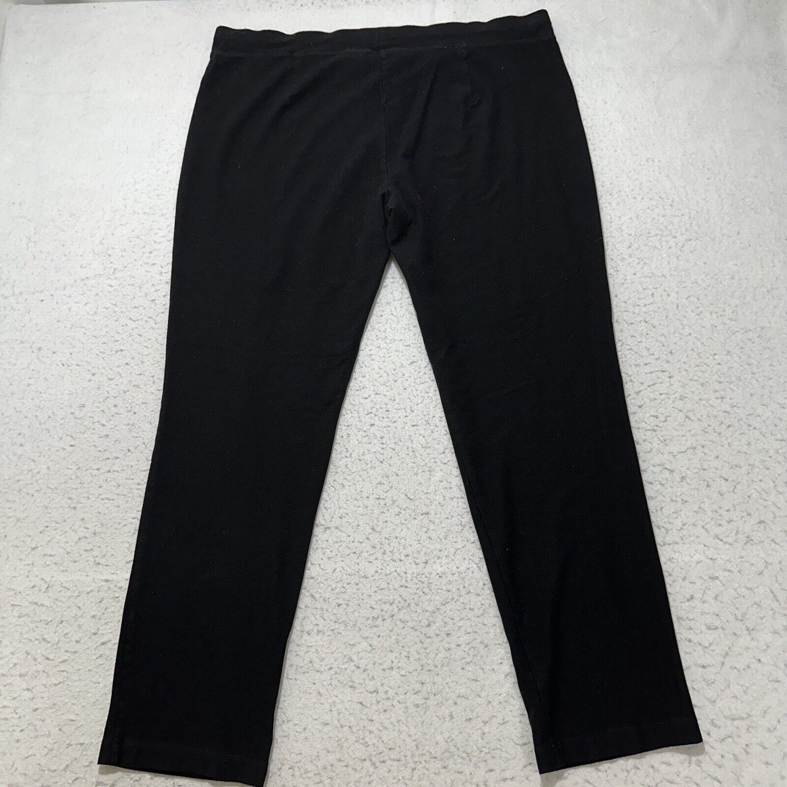 Eileen Fisher Eileen Fisher Medium Pull On Pants Black Stretch 27" Inseam Size 32" / US 10 / IT 46 - 7 Thumbnail
