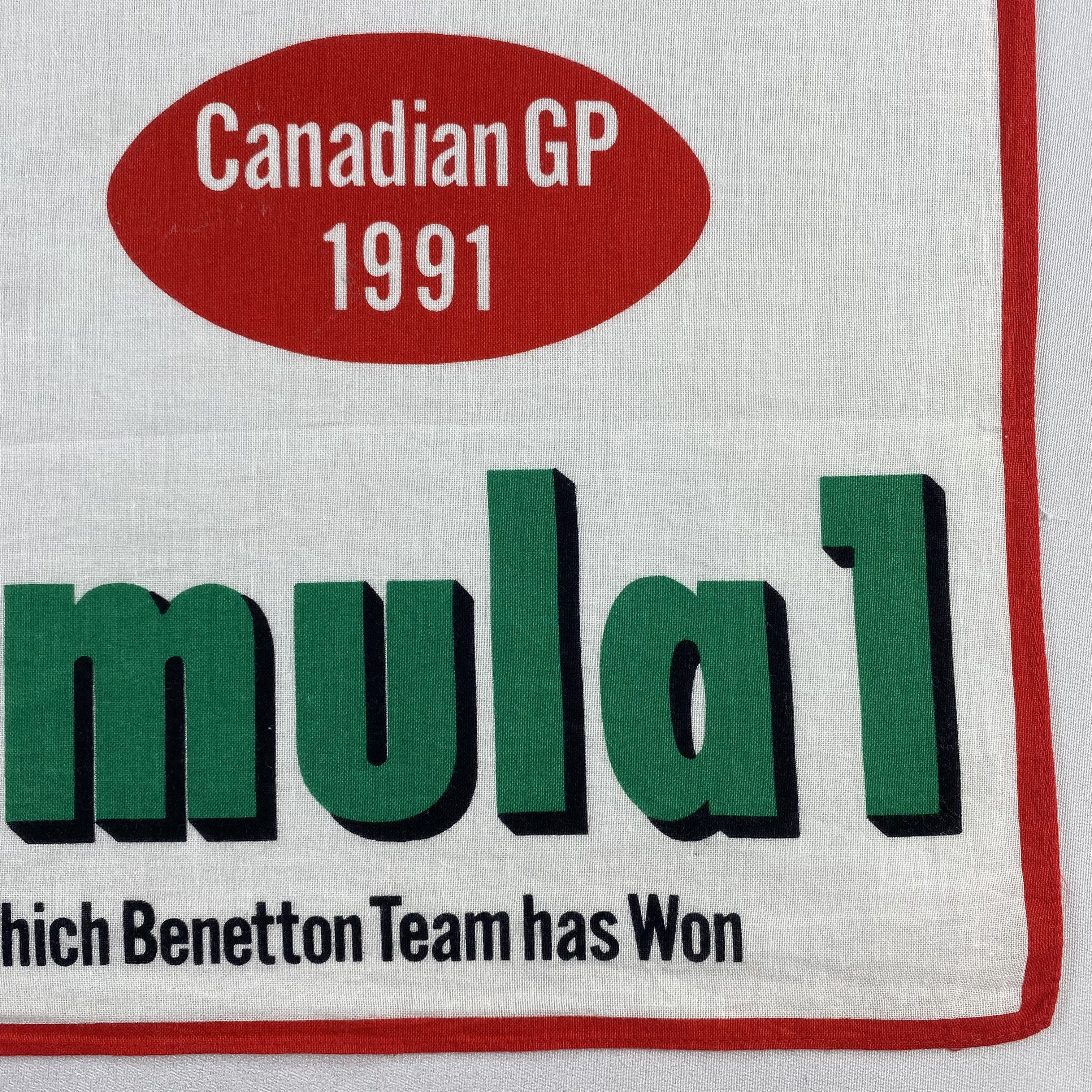 Vintage Benetton Formula Handkerchief / Neckerchief / Bandana-P693 Size ONE SIZE - 3 Thumbnail