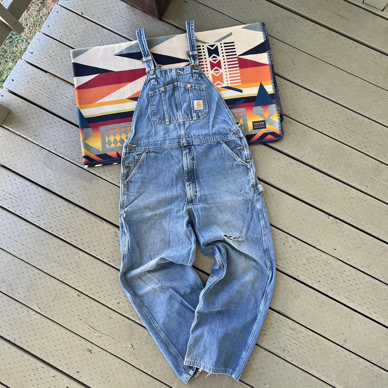 Carhartt Carhartt Dungarees Overalls Bib Carpenter Denim Work Wear Size US 36 / EU 52 - 2 Thumbnail