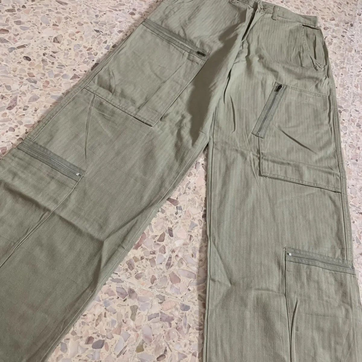 Seditionaries ‼️ RARE ‼️ JAPANESE VTG BIG POCKET TROUSERS BAGGY HBT TWILL Size US 28 / EU 44 - 4 Thumbnail