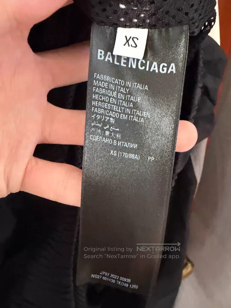 Balenciaga Balenciaga Black, White, and Grey Patchwork Dual-Stripe Sc Size US XS / EU 42 / 0 - 4 Thumbnail