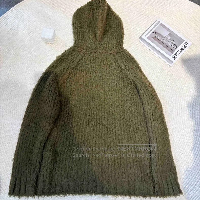 Acne Studios Acne Studios Wool Blend Fleece Hooded Sweater, Green Size M / US 6-8 / IT 42-44 - 2 Thumbnail