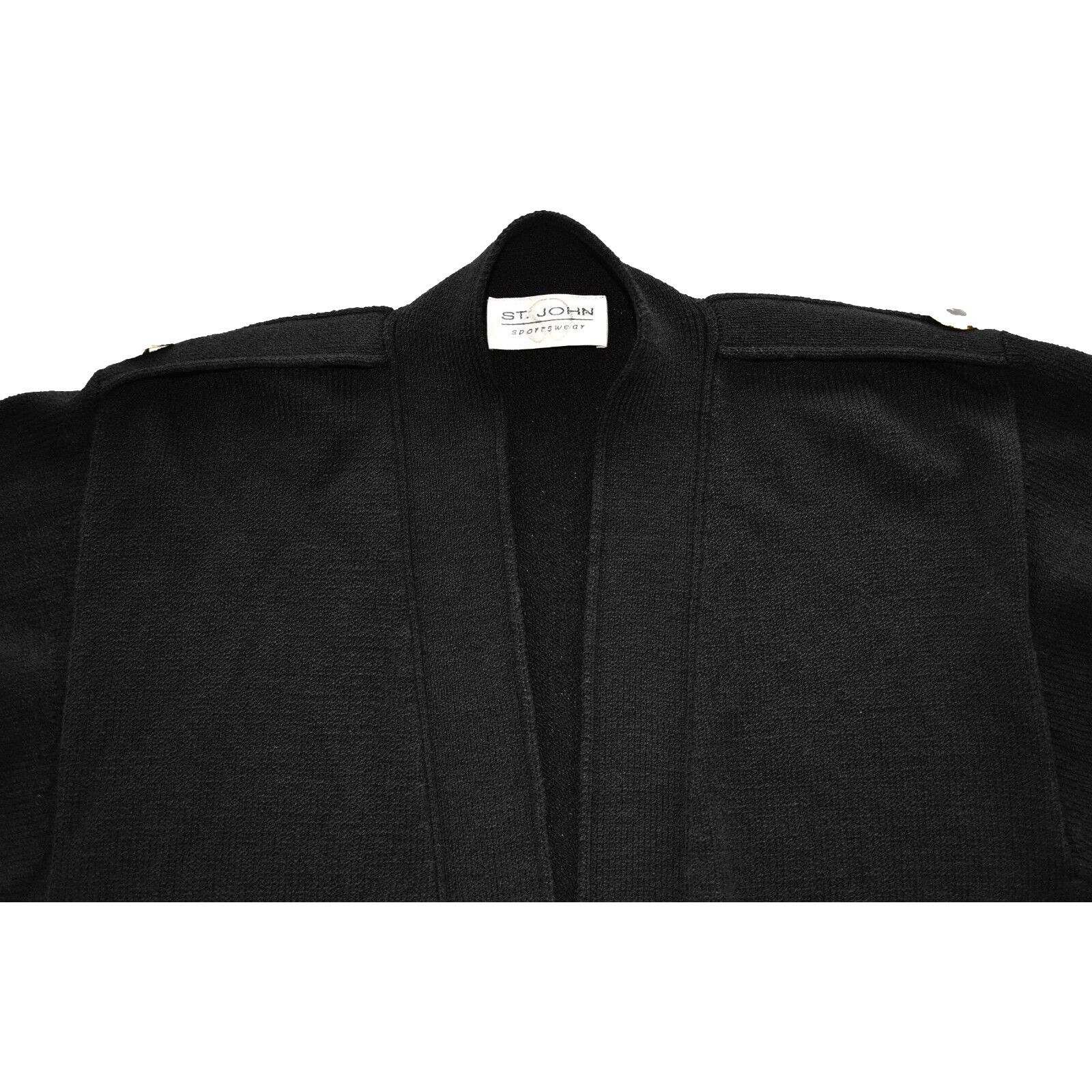 St. John B4 ST JOHN SPORTSWEAR Blk Santana Knit Cardigan Sweater Sz M Size M / US 6-8 / IT 42-44 - 5 Thumbnail