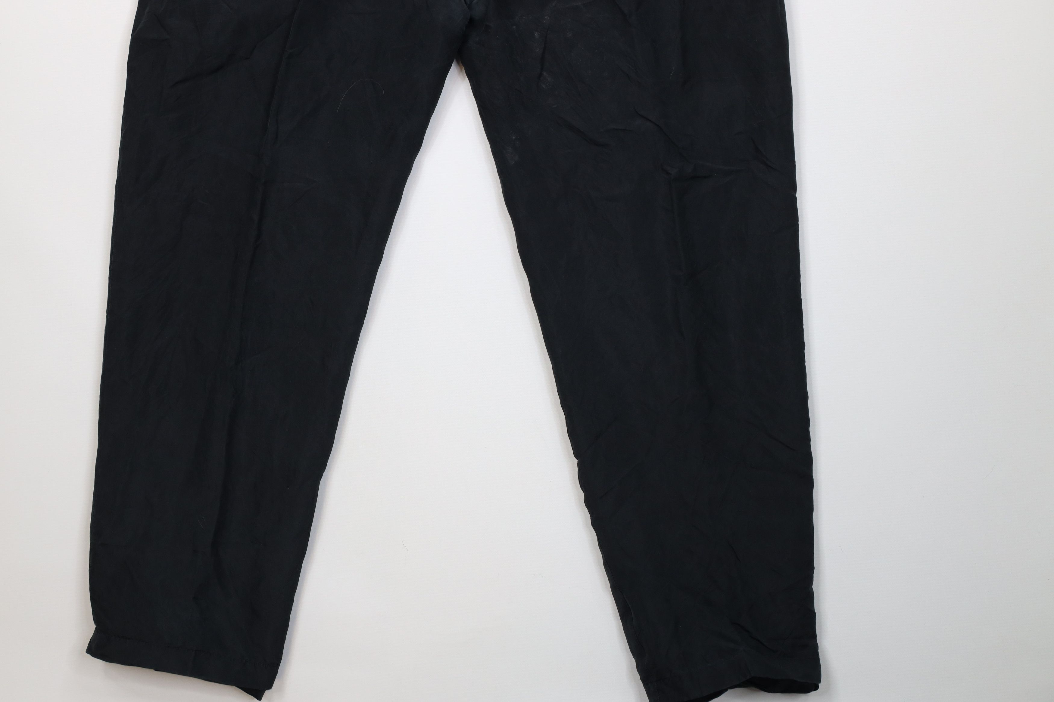 Vintage AS IS Vintage 90s Streetwear Lightweight Silk Pants Black Size 32" / US 10 / IT 46 - 15 Thumbnail