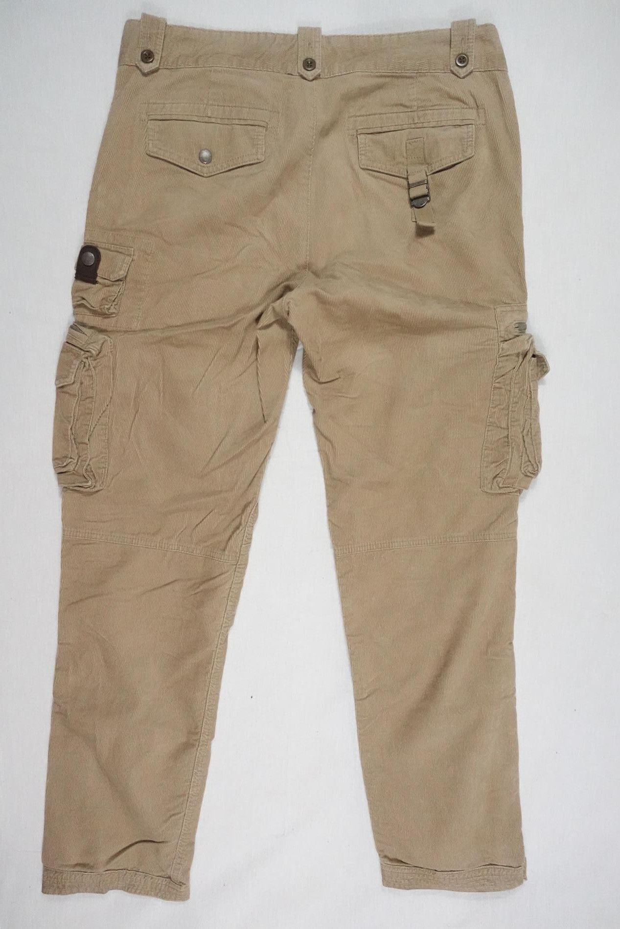 Polo Ralph Lauren Polo Ralph Lauren Pants Corduroy Beige Cargo Military 33/32 Size US 33 - 2 Thumbnail