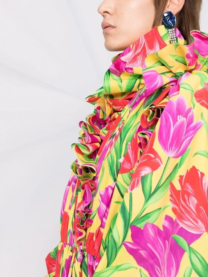Balenciaga o1mt1gz0325 Raincoat Dress in Multicolor Size XS / US 0-2 / IT 36-38 - 5 Thumbnail