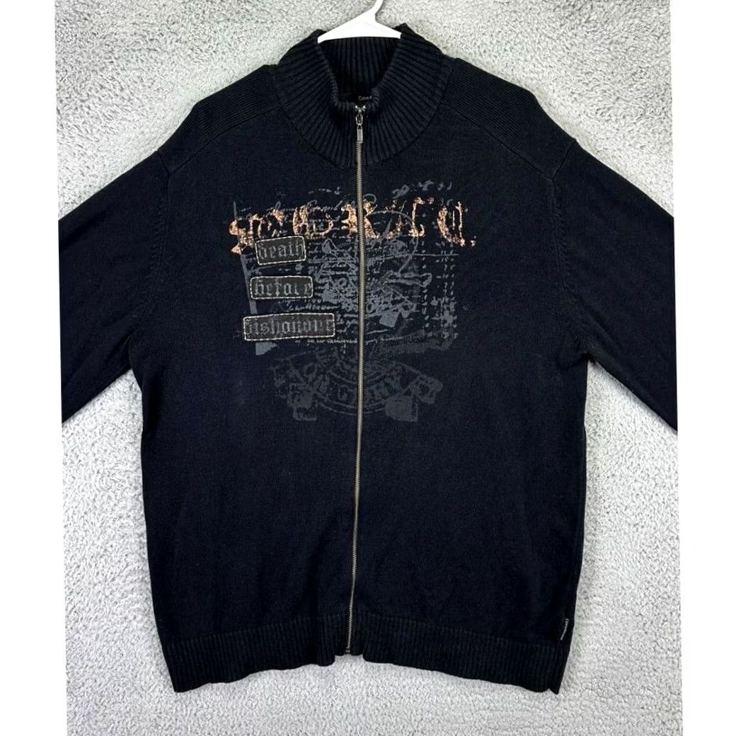 Calvin Klein Calvin Klein Jacket Adult XL Black Full Zip Ride Forever Motorcycle Pockets Mens Size US XL / EU 56 / 4 - 2 Thumbnail