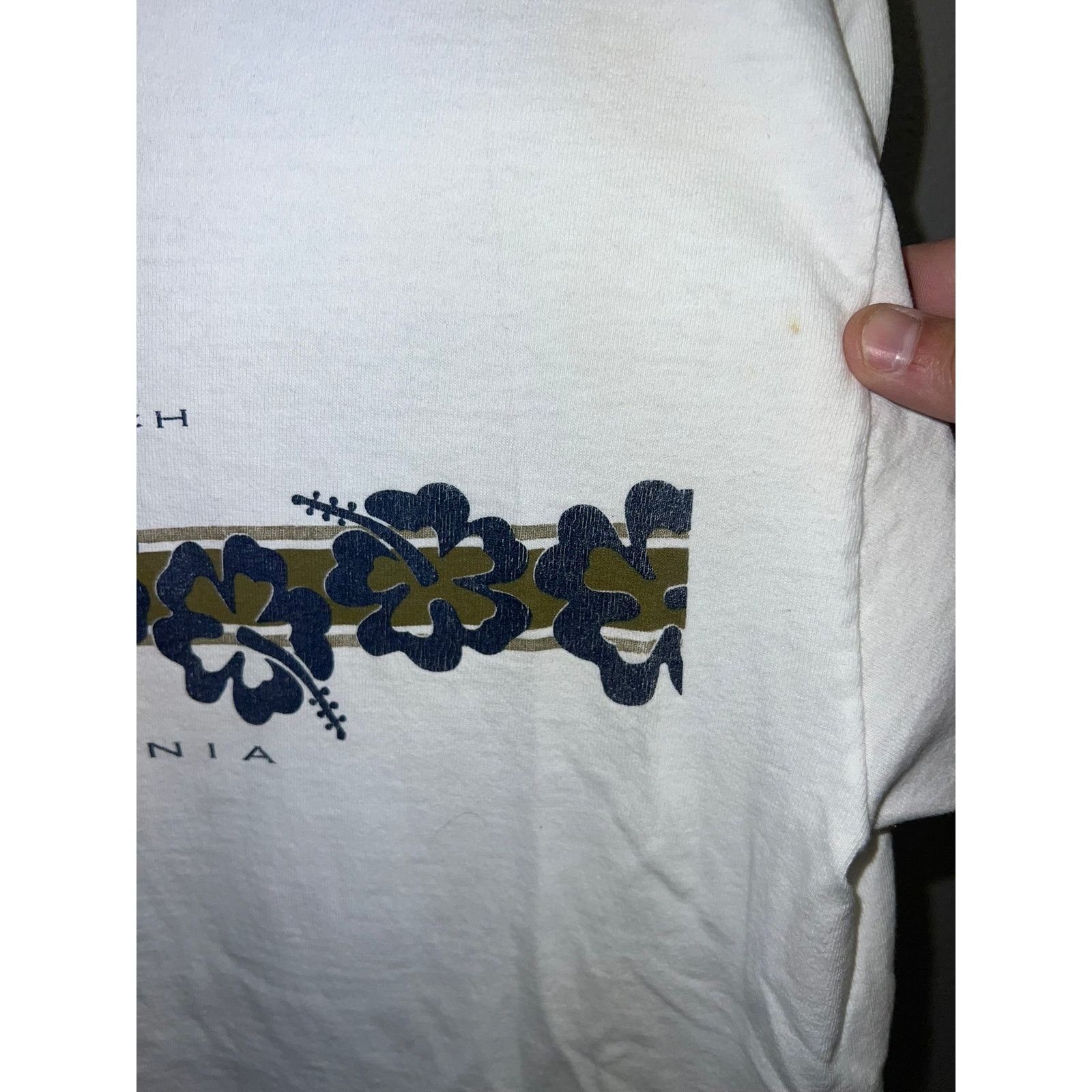Fruit Of The Loom Vintage Venice Beach Shirt California Tropcial Tee FOTL 90s Size US L / EU 52-54 / 3 - 4 Thumbnail
