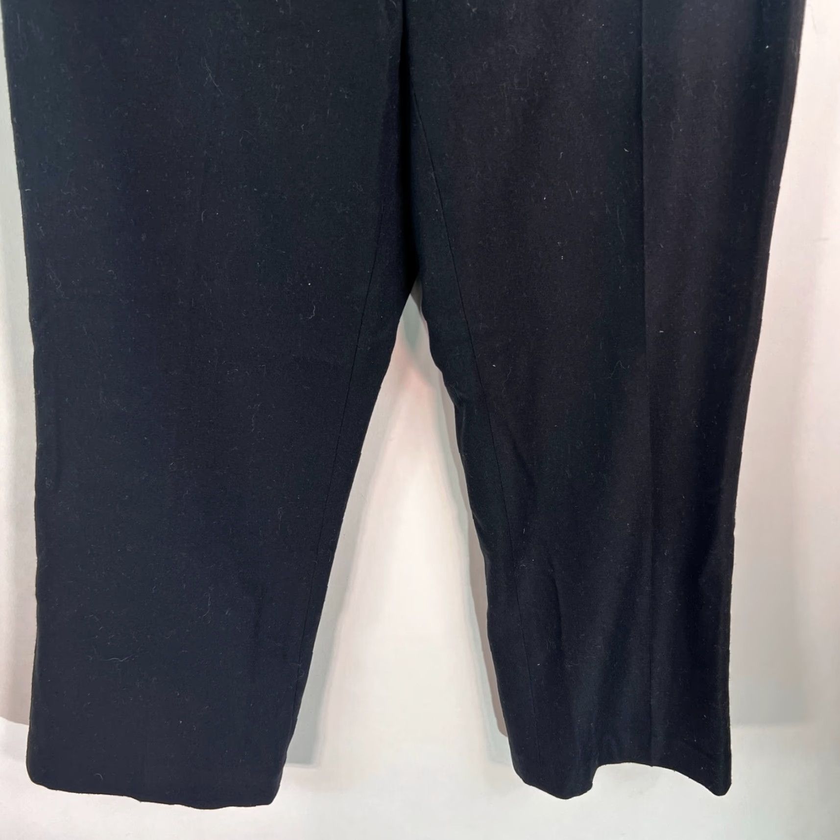 Banana Republic Banana Republic Wide Leg Dress Pants Women's Size 8 High Rise Stretch Black Wool Size 30" / US 8 / IT 44 - 4 Thumbnail
