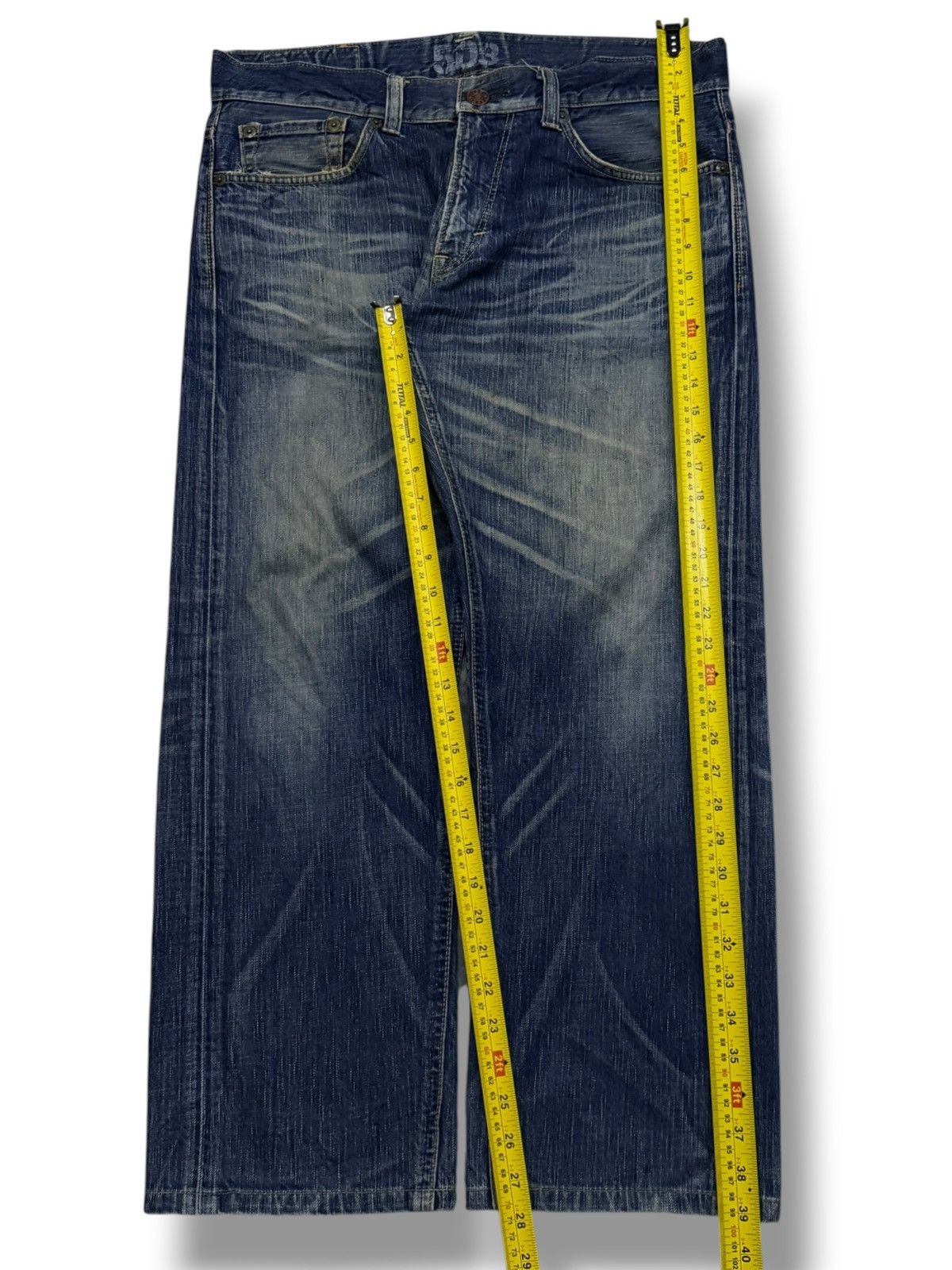 Edwin Vintage Edwin 503 Blue Trip Japan | Relaxed Straight | W37 Size US 37 - 15 Thumbnail