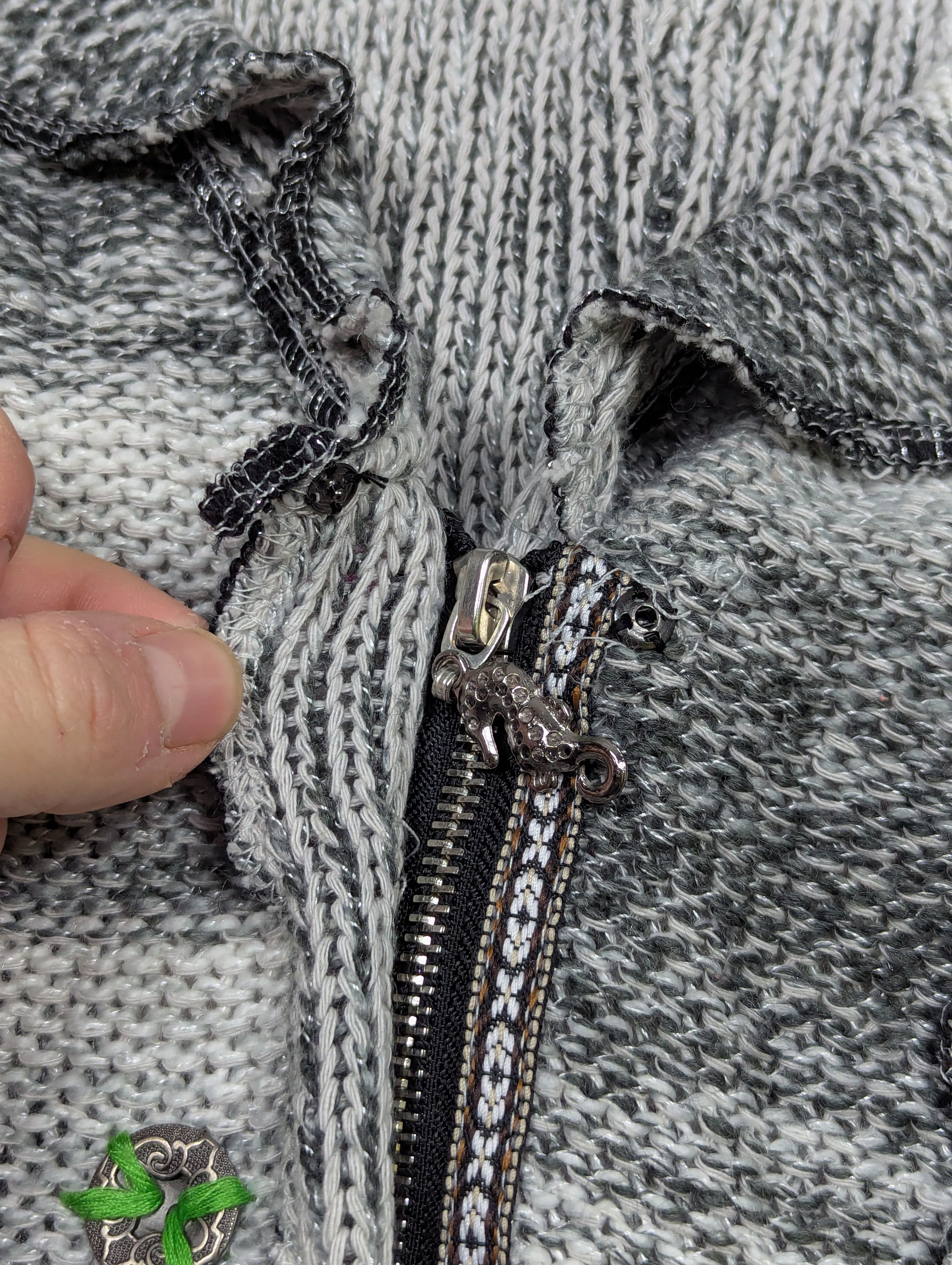 Japanese Brand Rare Julu Christine Deconstructed Knit Cardigan Patchwork Size M / US 6-8 / IT 42-44 - 10 Thumbnail