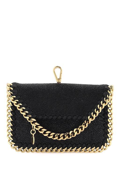 Stella McCartney o1s22i1n1024 Size: OS / Deer Falabella Card Holder in Black Size ONE SIZE - 1 Thumbnail