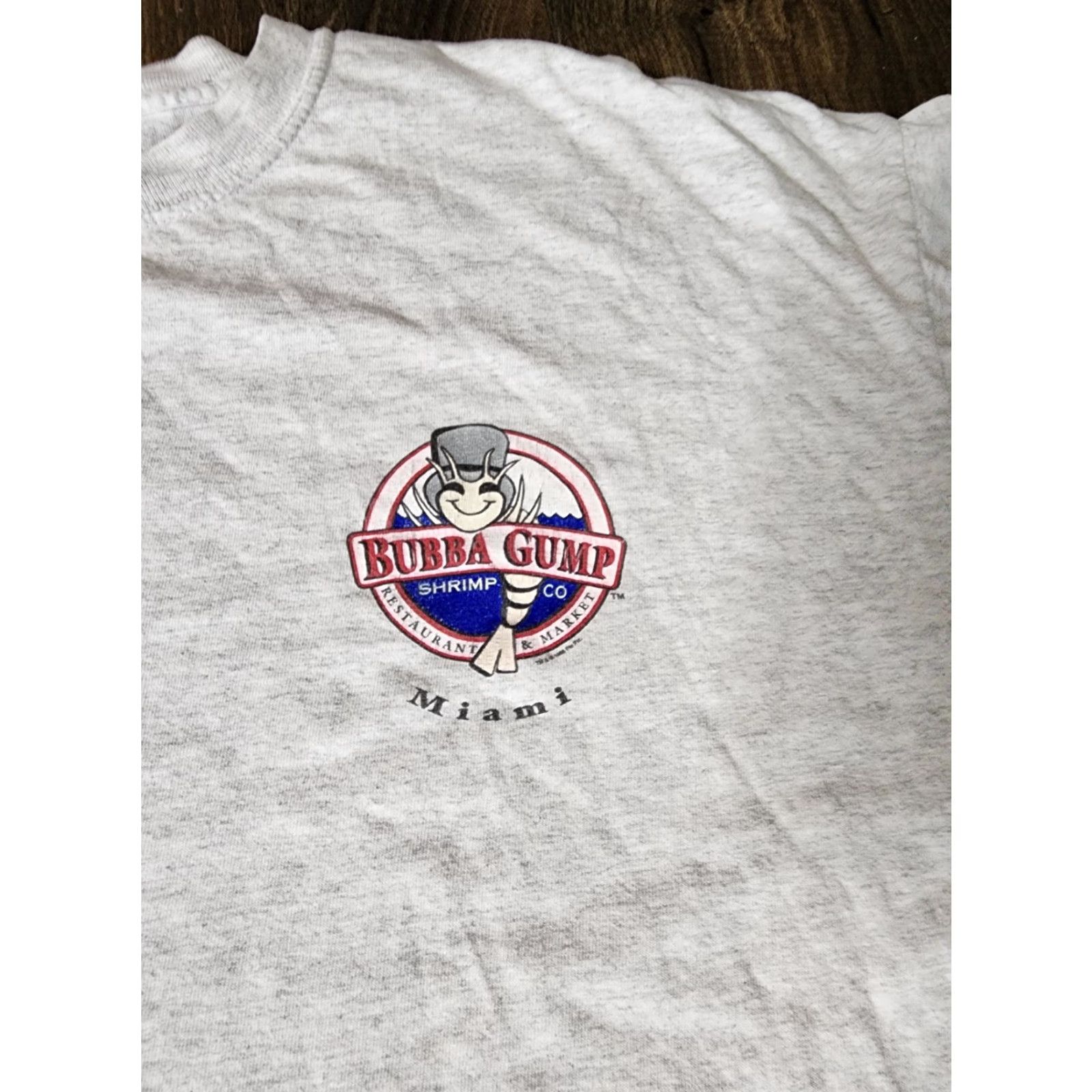 Shrimps VINTAGE Bubba Gump Shrimp Company T Shirt 2XL Gray Cotton Short Sleeve Crew Neck Men Double-Sided 90s Size US XXL / EU 58 / 5 - 4 Thumbnail