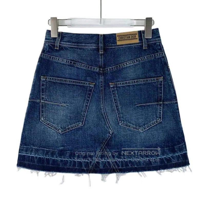 Dior Dior Blue Cotton Women's Skirt . Size 22" - 2 Thumbnail
