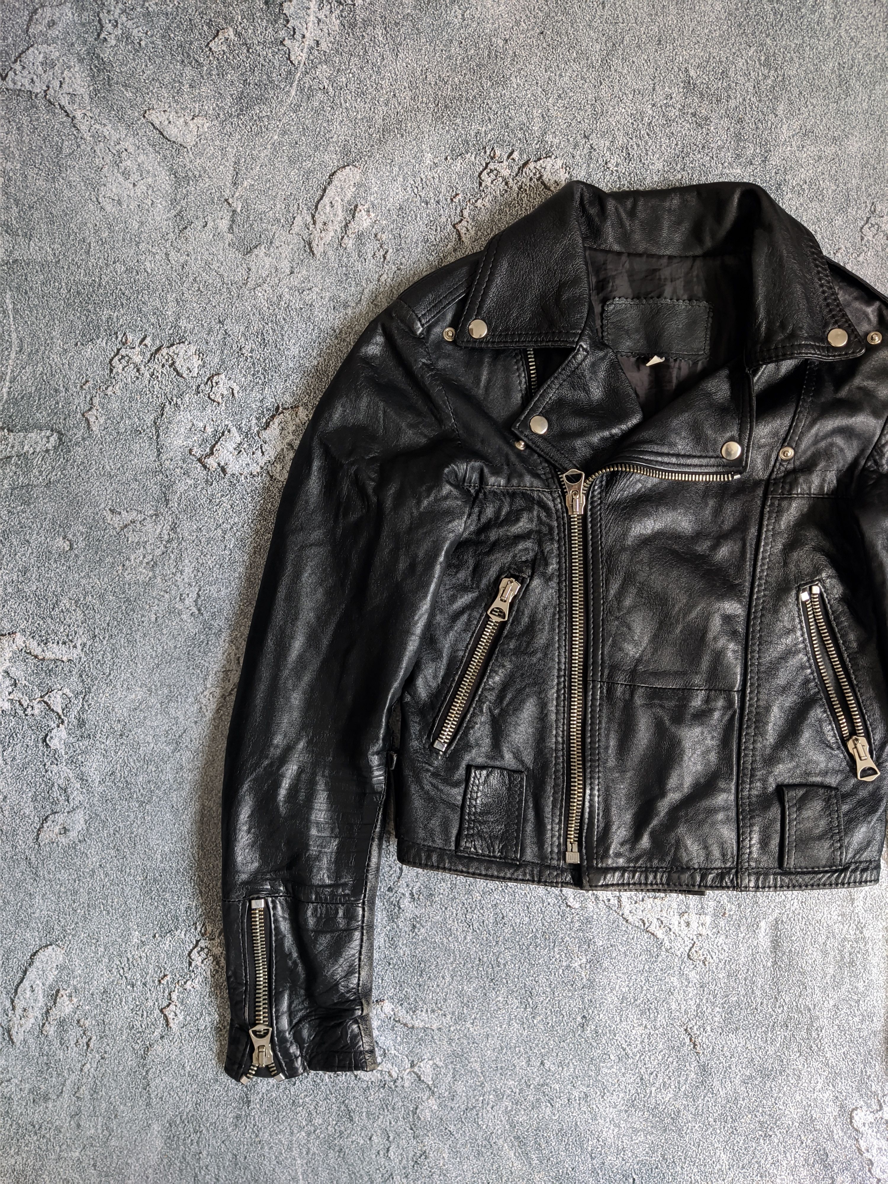 Vera Pelle Vintage leather jacket biker vera pelle y2k 90s Size S / US 4 / IT 40 - 7 Thumbnail