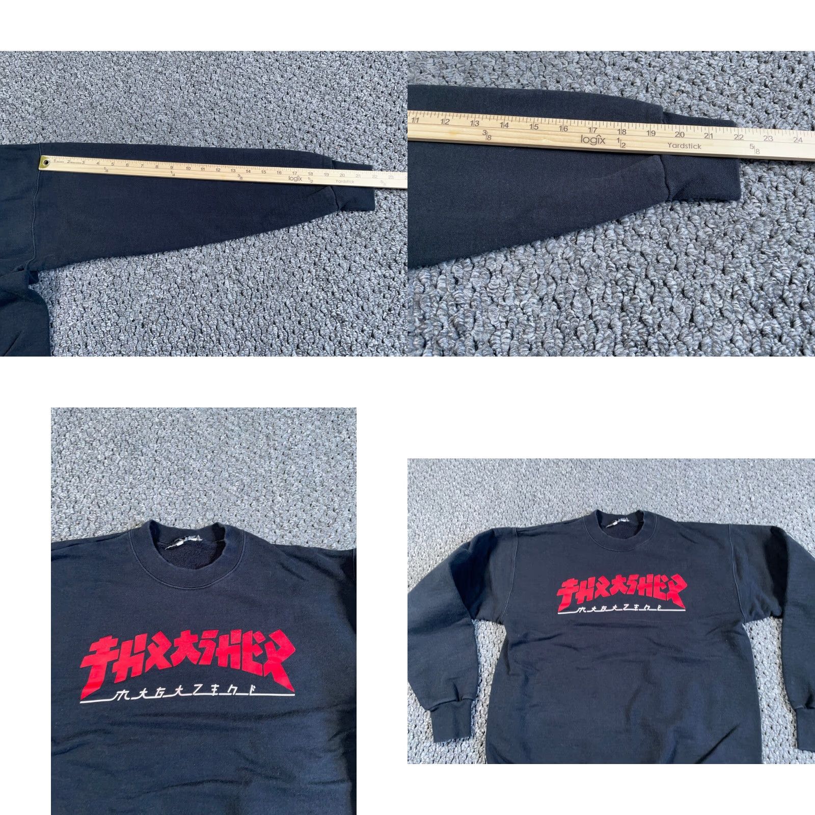 Thrasher VINTAGE Thrasher Sweatshirt Shirt Adult Small Black Logo 90s City Hipster Retro Mens Size US S / EU 44-46 / 1 - 8 Thumbnail