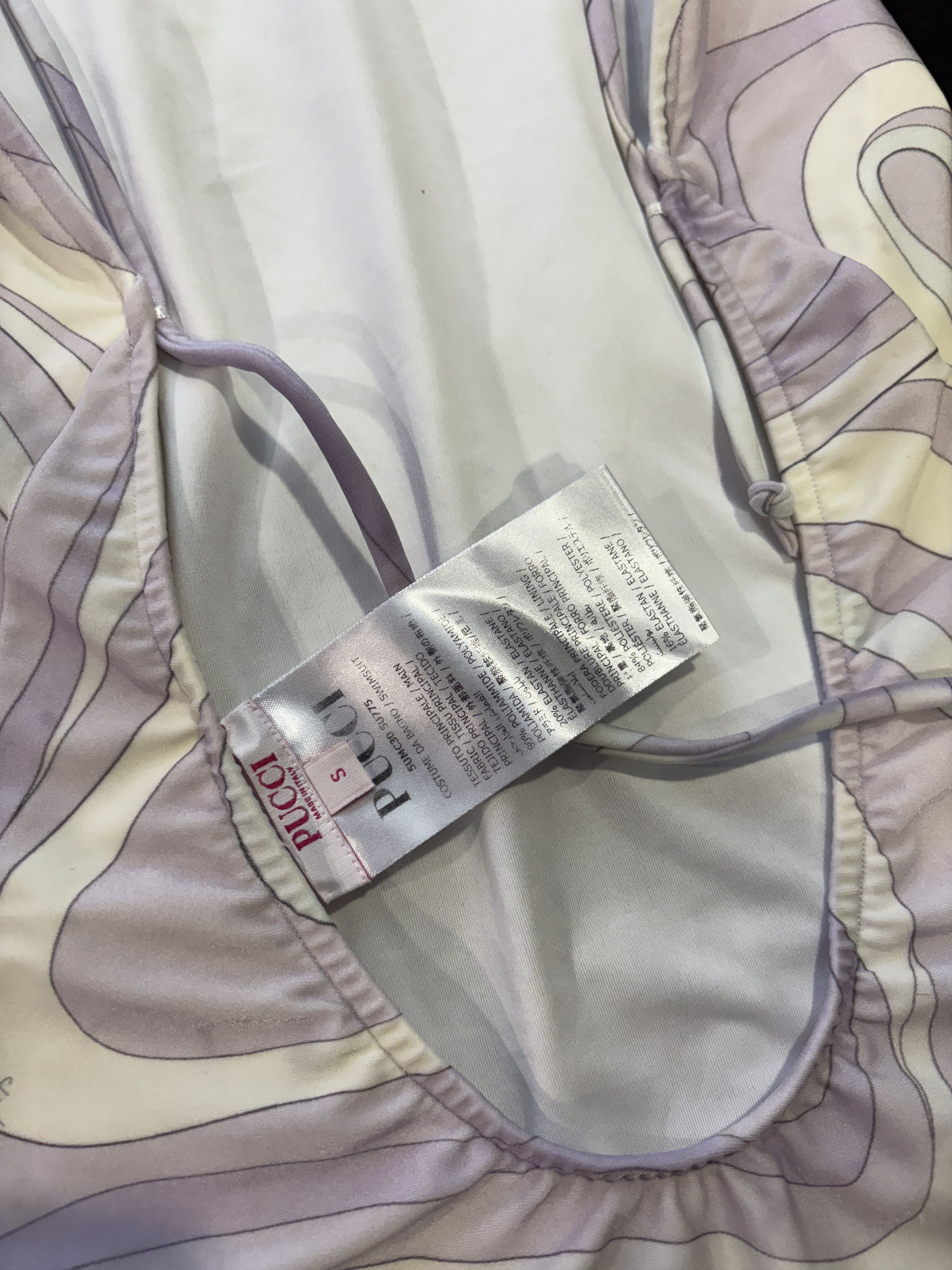 Emilio Pucci Emilio PUCCI Marmo Print Bathing Suit SMALL w/ Hair Clips Size S / US 4 / IT 40 - 8 Thumbnail