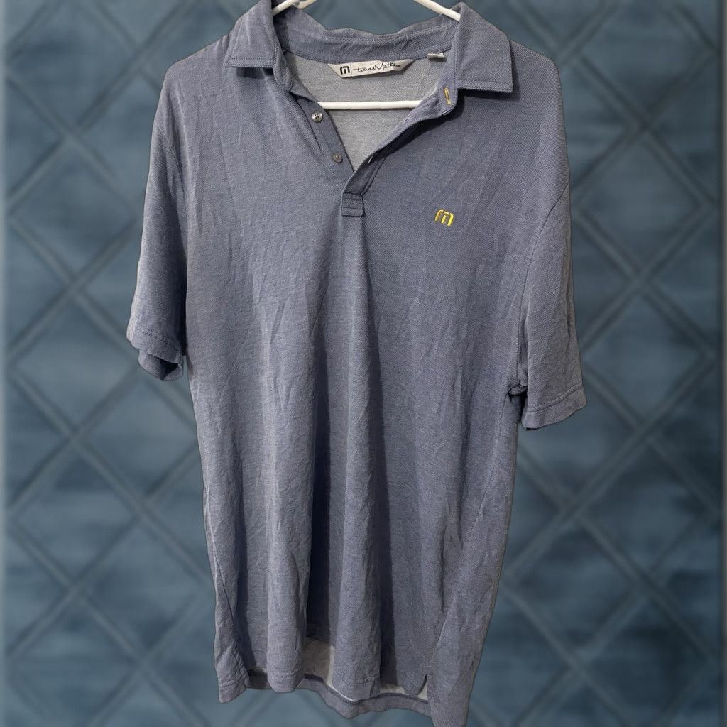 TravisMathew TRAVIS MATTHEW Polo Shirt Short Sleeves Blue Golf Casual Sleeve Logo Size M Size US M / EU 48-50 / 2 - 1 Thumbnail