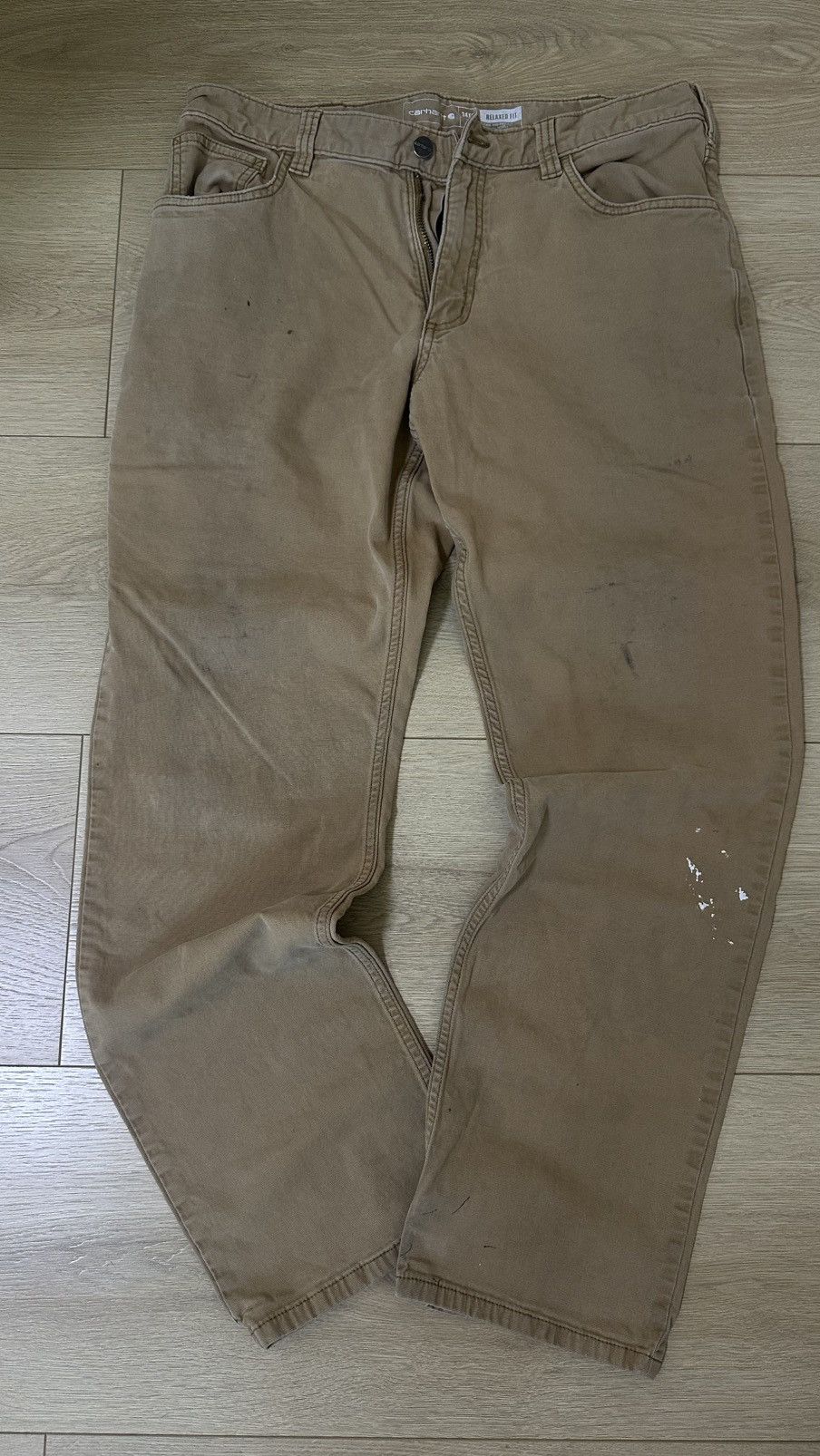 Carhartt Vintage Carhartt Work Pants – Beige – Size 34x32 Size US 32 / EU 48 - 1 Thumbnail