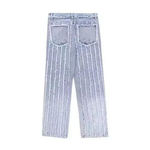 Japanese Brand Striped Baggy Jeans Size US 34 / EU 50 - 2 Thumbnail