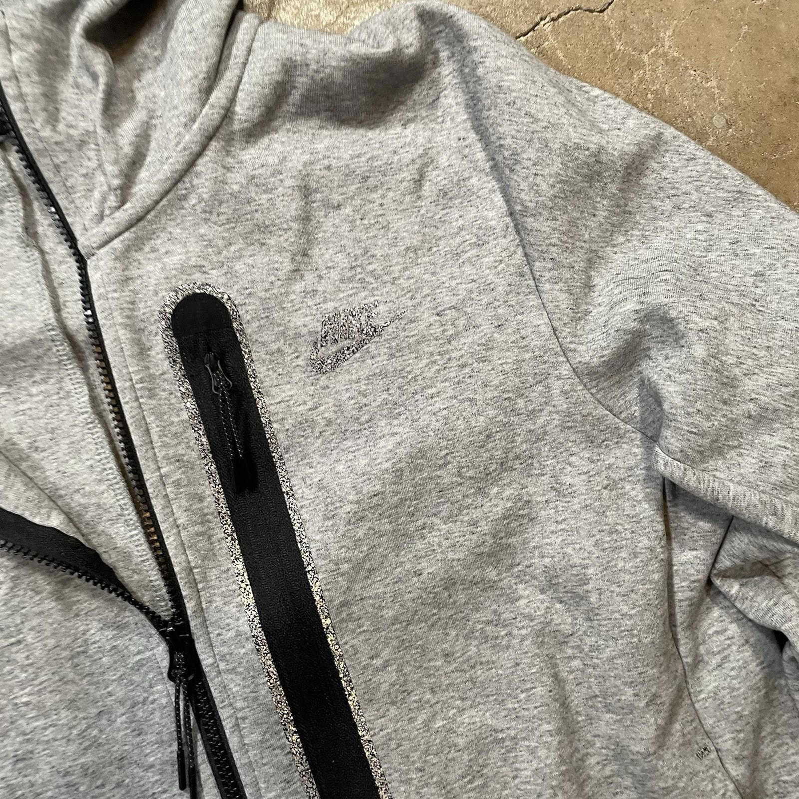 Nike Nike Tech Hoodie Full Zip Sweatshirt Gray Black Men's Size L Size US L / EU 52-54 / 3 - 5 Thumbnail