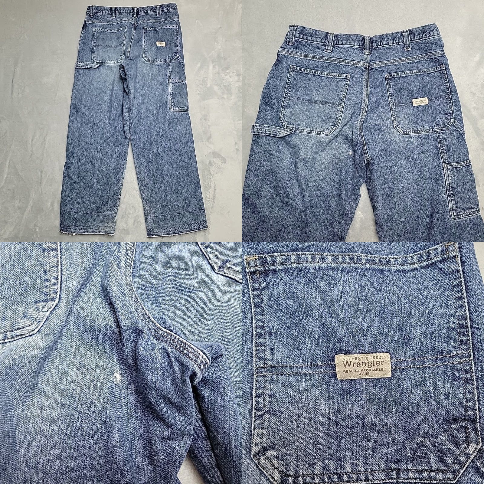 Wrangler Wrangler Jeans Men 34x34 (34x30) Blue Denim Lined Baggy Carpenter Cargo Workwear Size US 34 / EU 50 - 8 Thumbnail