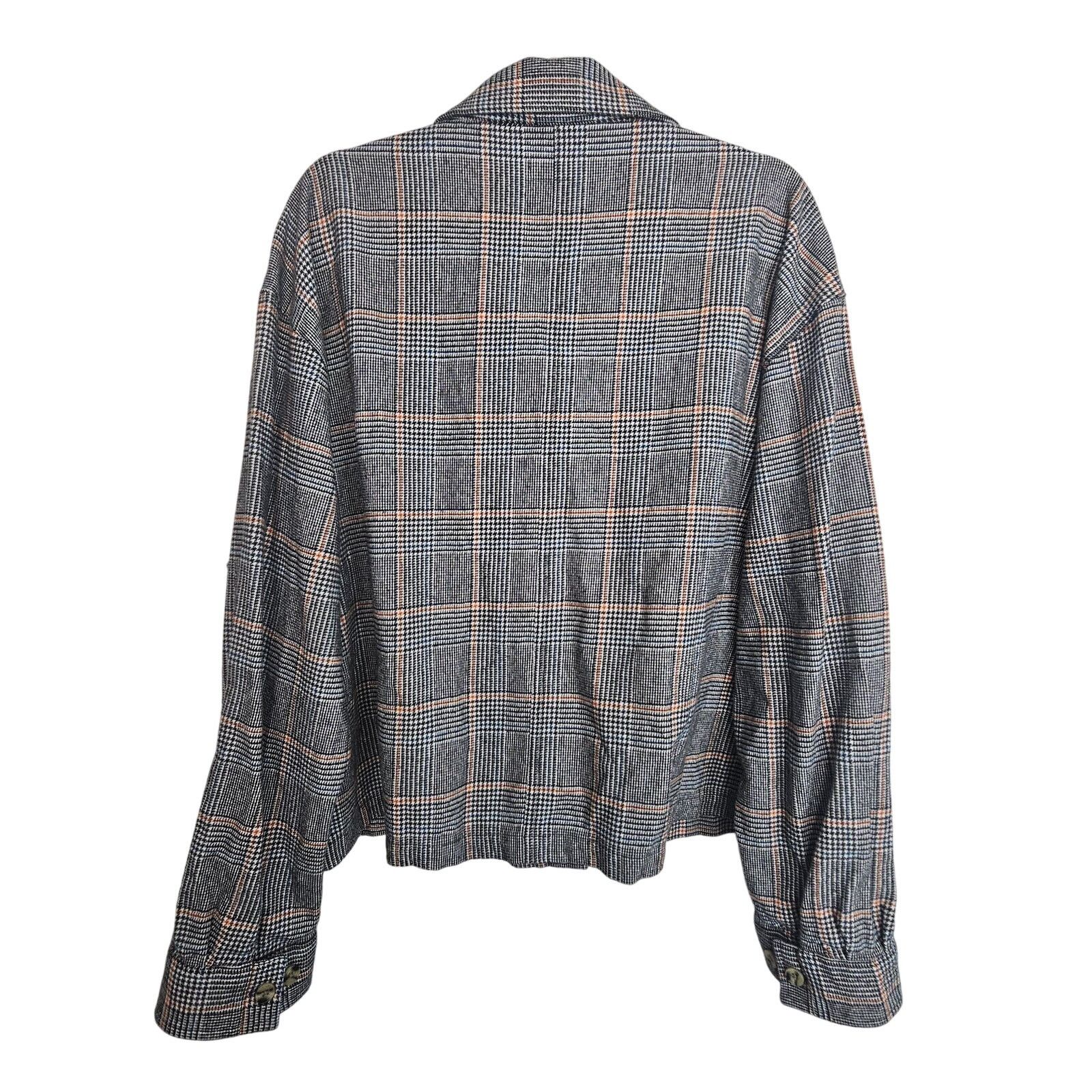 Brixton Brixton Womens Bowery Cropped Flannel Shacket Houndstooth XL Size XL / US 12-14 / IT 48-50 - 11 Thumbnail