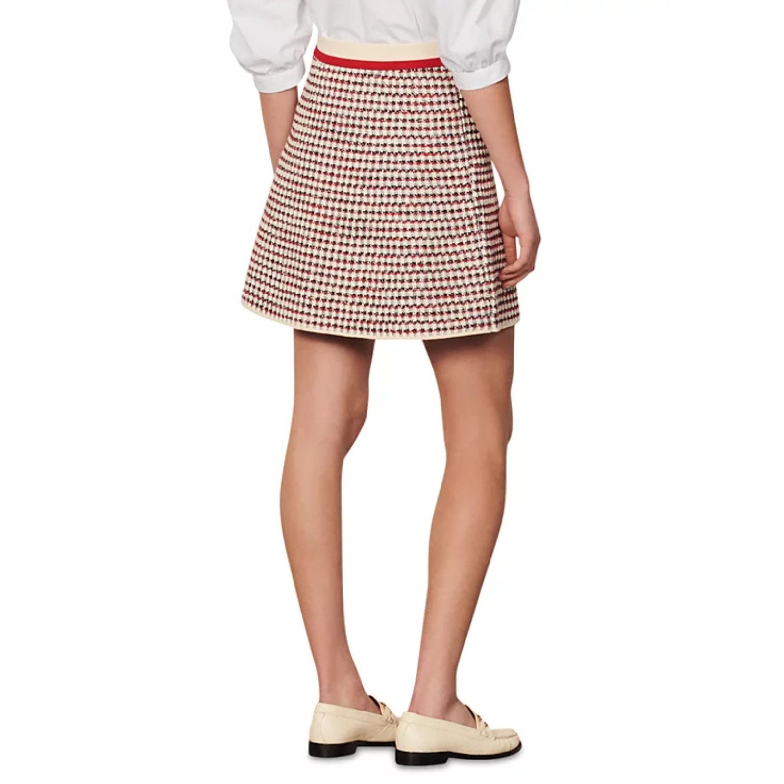 Sandro Sandro Women Rizal Mini Sweater Knit Skirt Blue/Rouge Size 24" / US 00 / IT 34 - 4 Thumbnail