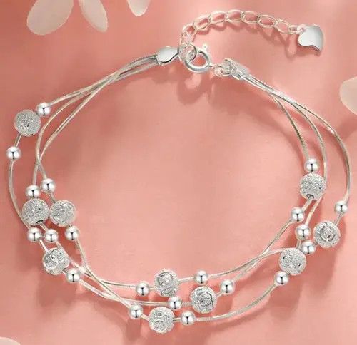 Jewelry Triple Layer Ball Chain Bracelet Size ONE SIZE - 3 Thumbnail