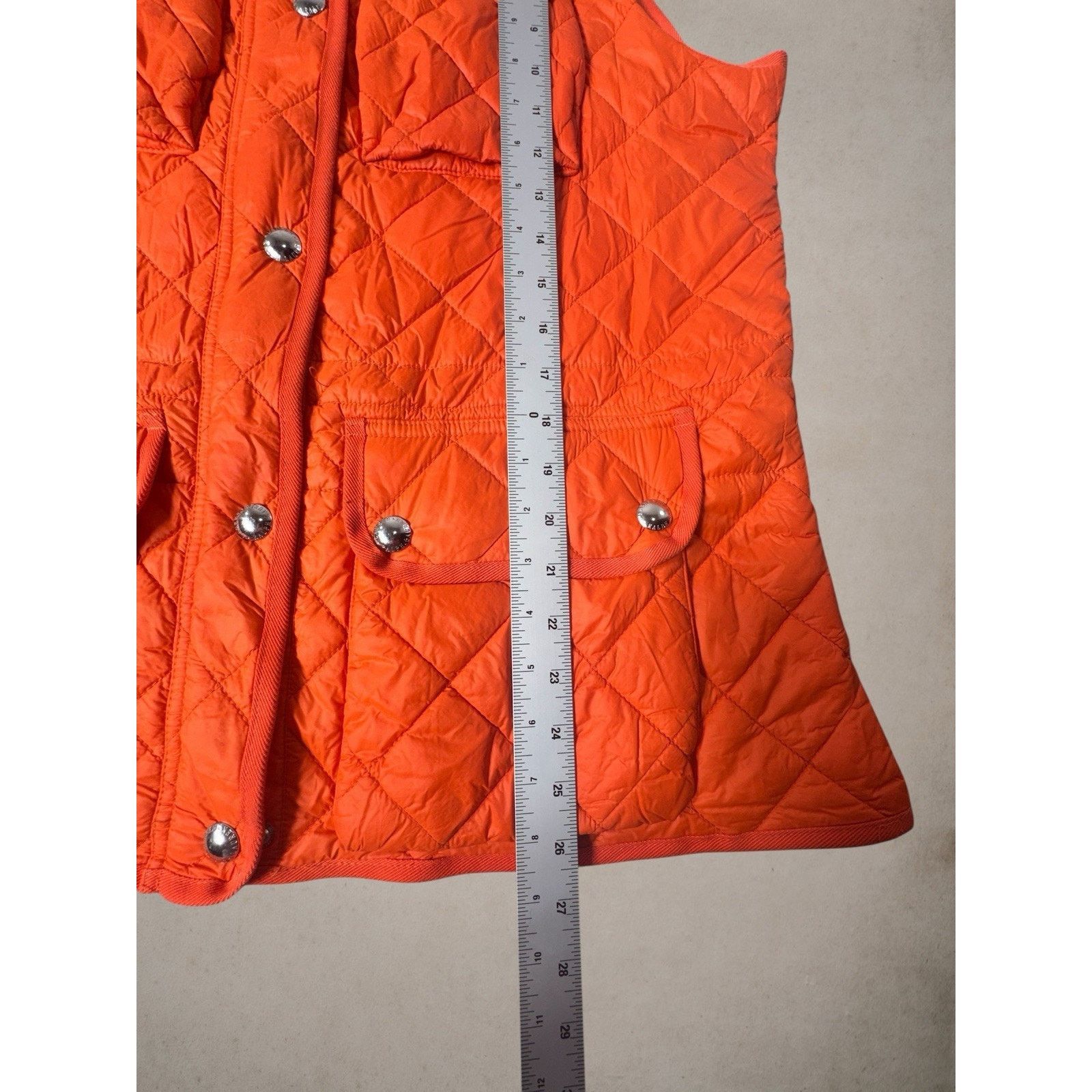 Lauren Ralph Lauren Lauren Ralph Lauren Quilted Barn Vest Orange Women XL Puffer Size XL / US 12-14 / IT 48-50 - 3 Thumbnail