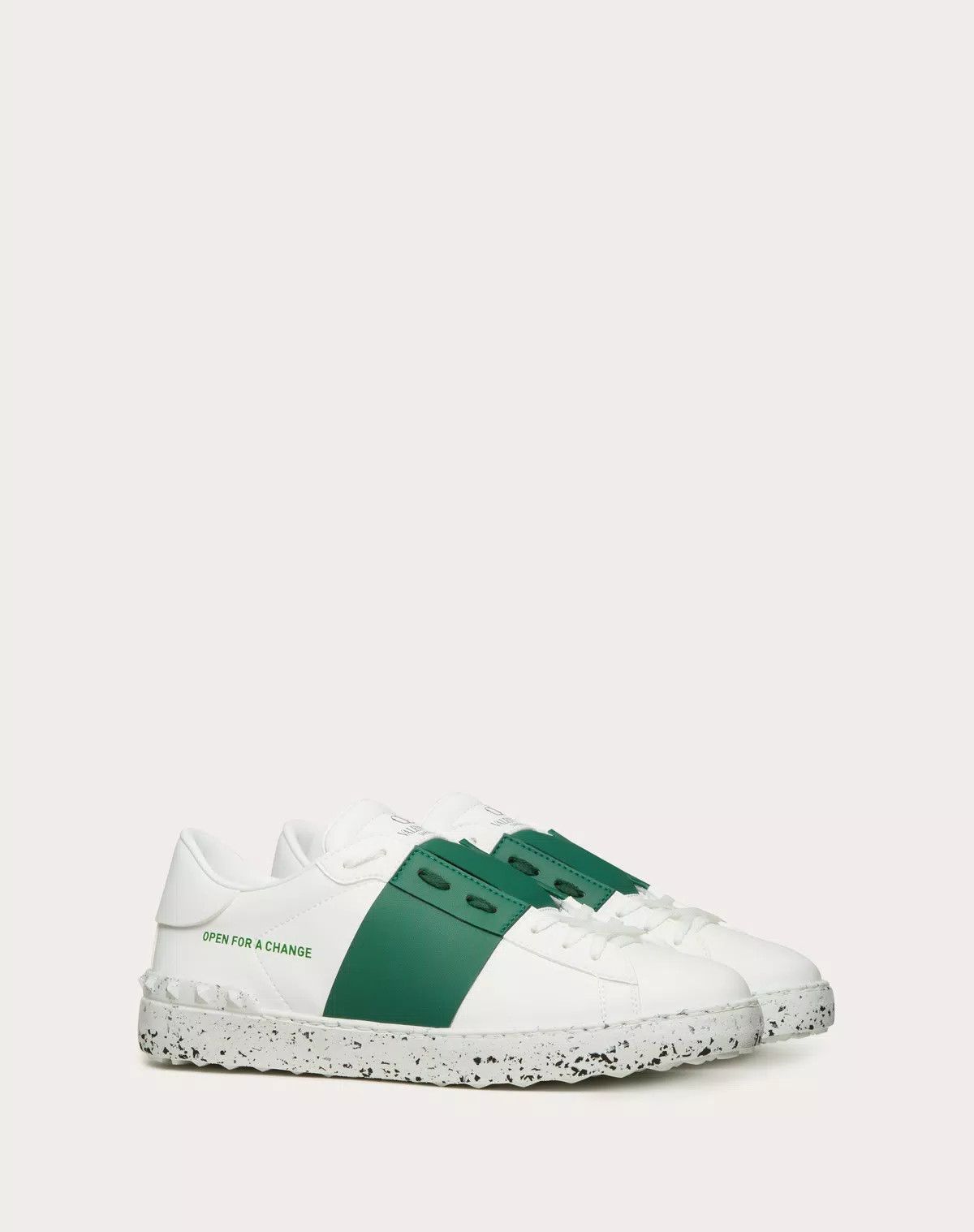 Valentino oc11z0625 Open For A Change Sneaker in White/Green Size US 7 / EU 40 - 2 Thumbnail