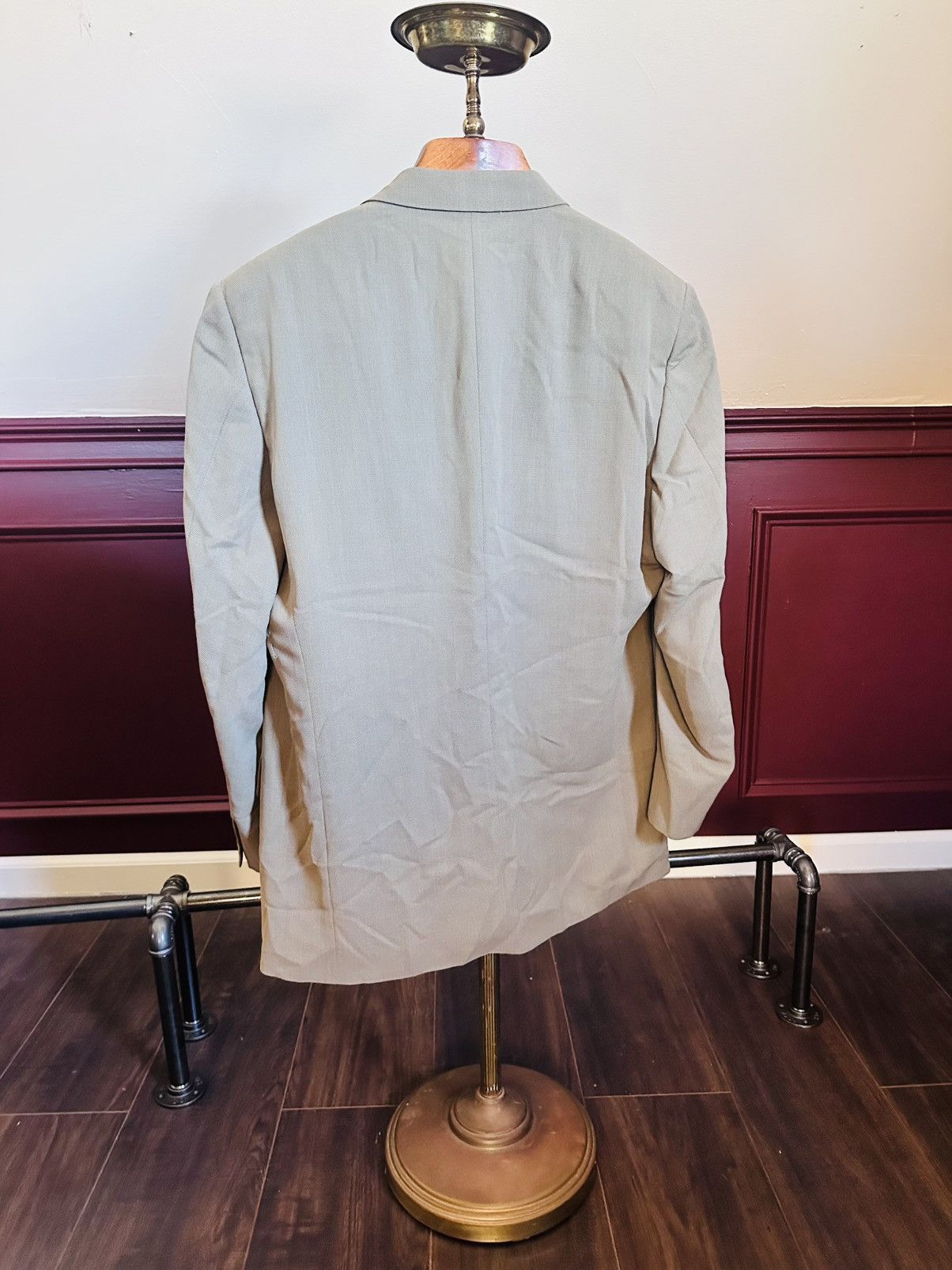 Corneliani SILK/VIRGIN WOOL knit gray/green jacket Italy Size 44R - 7 Thumbnail