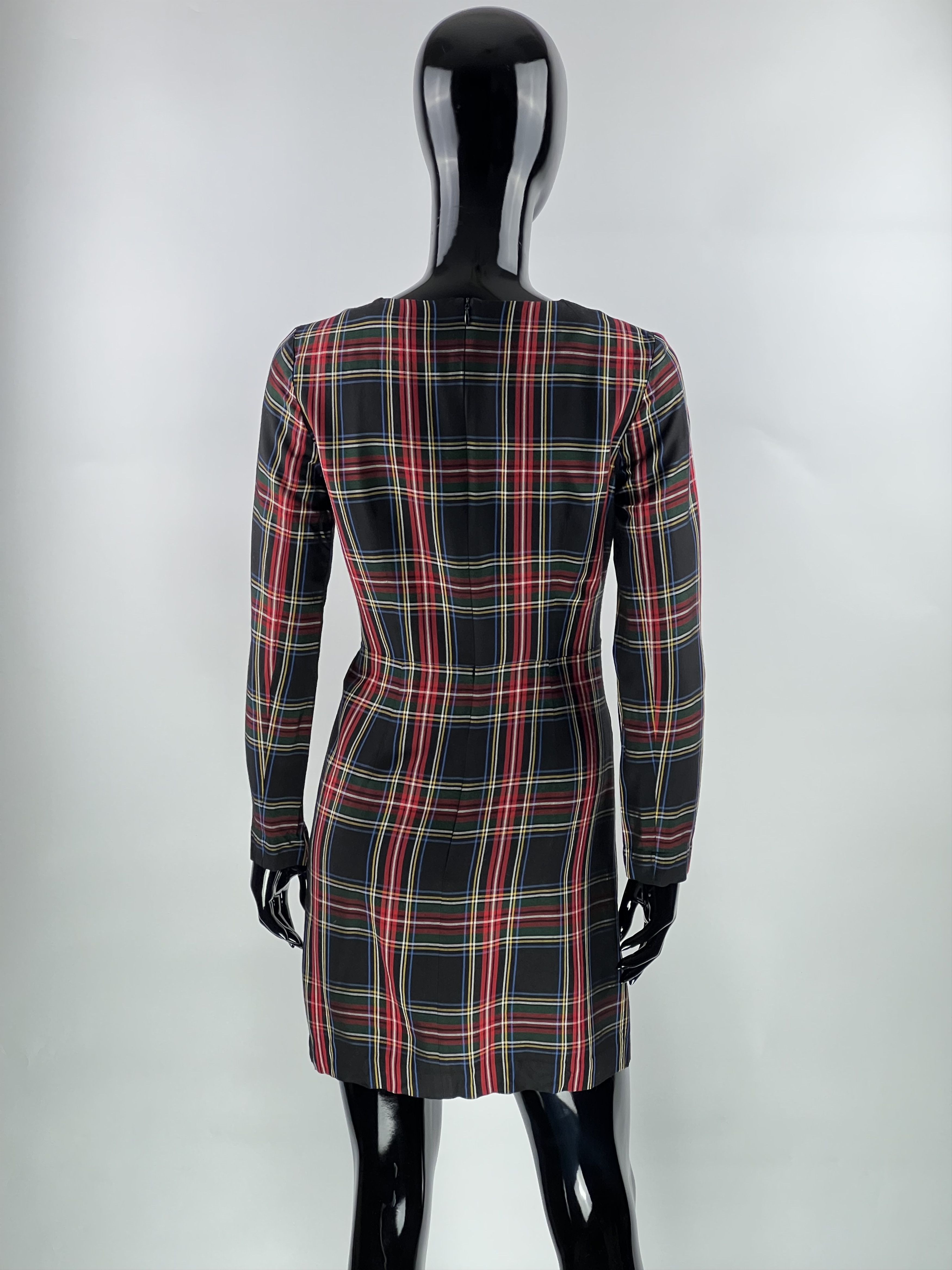 Maje Maje Check Long Sleeve Short Dress Size 1 Size S / US 4 / IT 40 - 3 Thumbnail