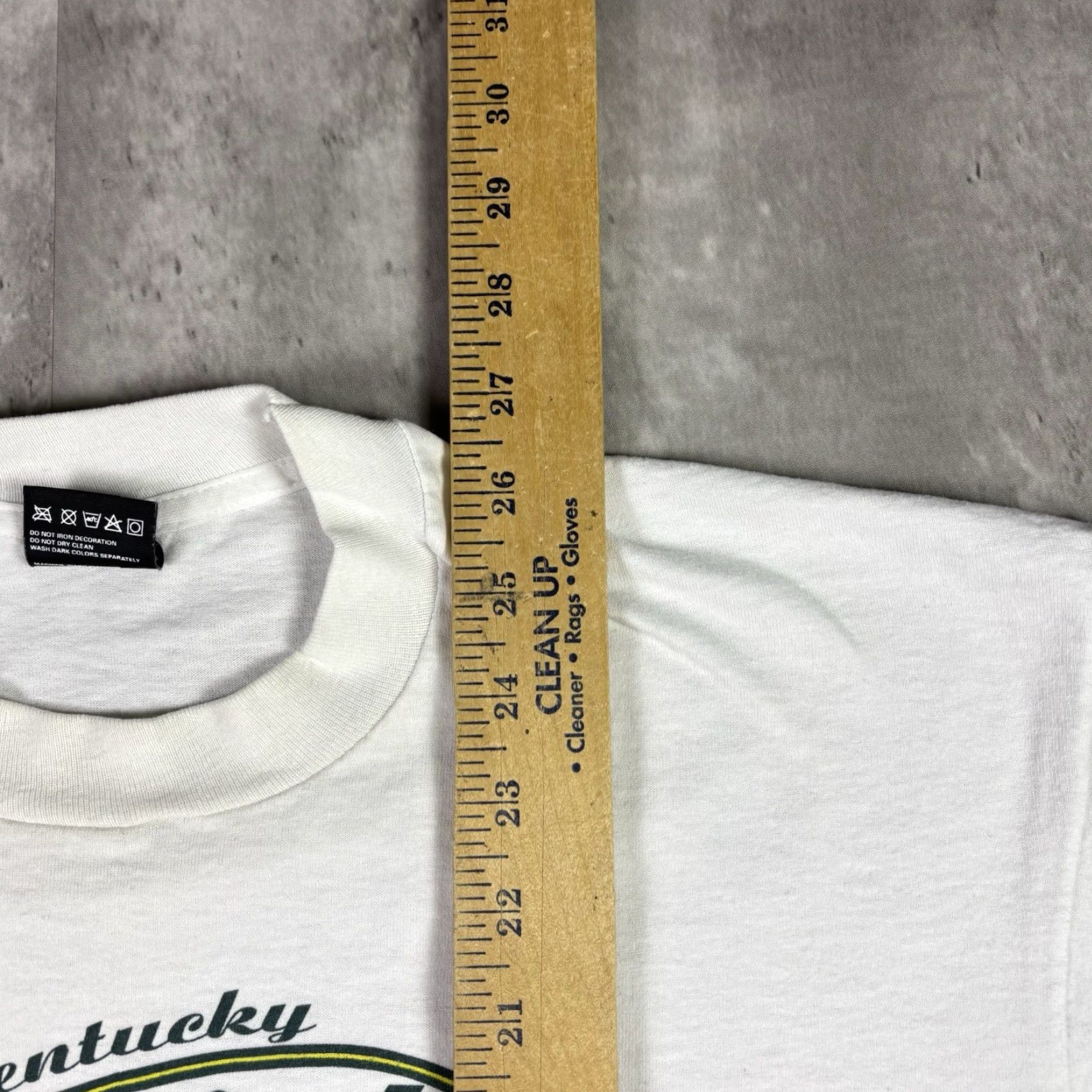Fruit Of The Loom VINTAGE Kentucky Scottish Weekend T Shirt Promo Art Single Stitch L White 90s Fruit of the Loom Mens Size US L / EU 52-54 / 3 - 4 Thumbnail