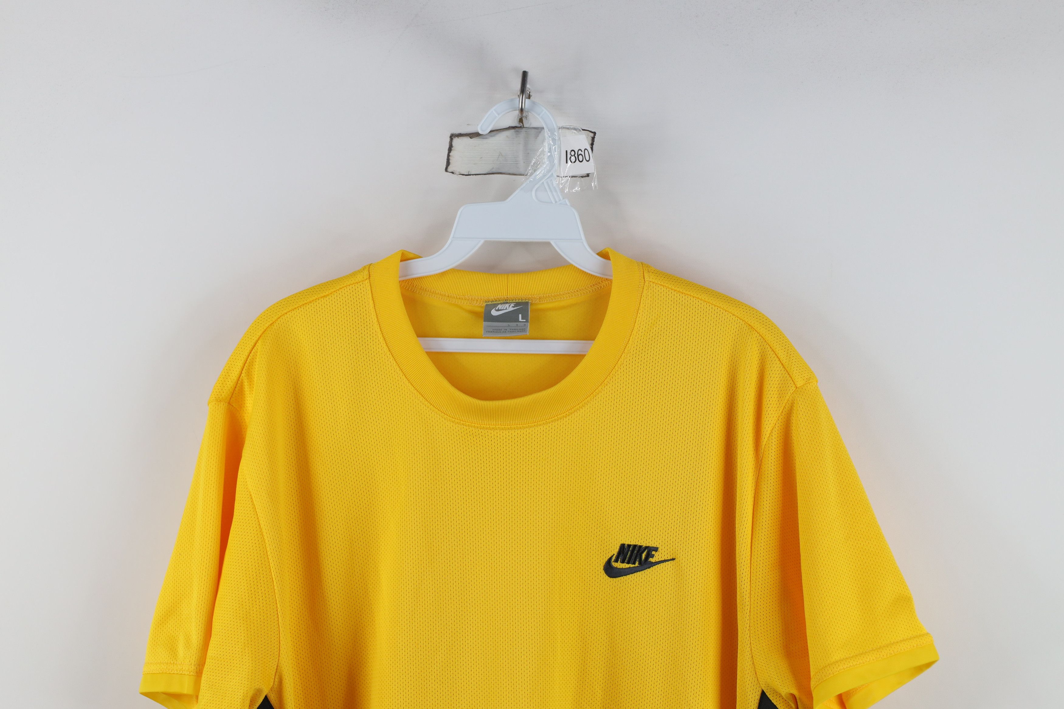Nike Vintage Nike Mini Swoosh Mesh Short Sleeve Ringer T-Shirt Size US L / EU 52-54 / 3 - 2 Thumbnail