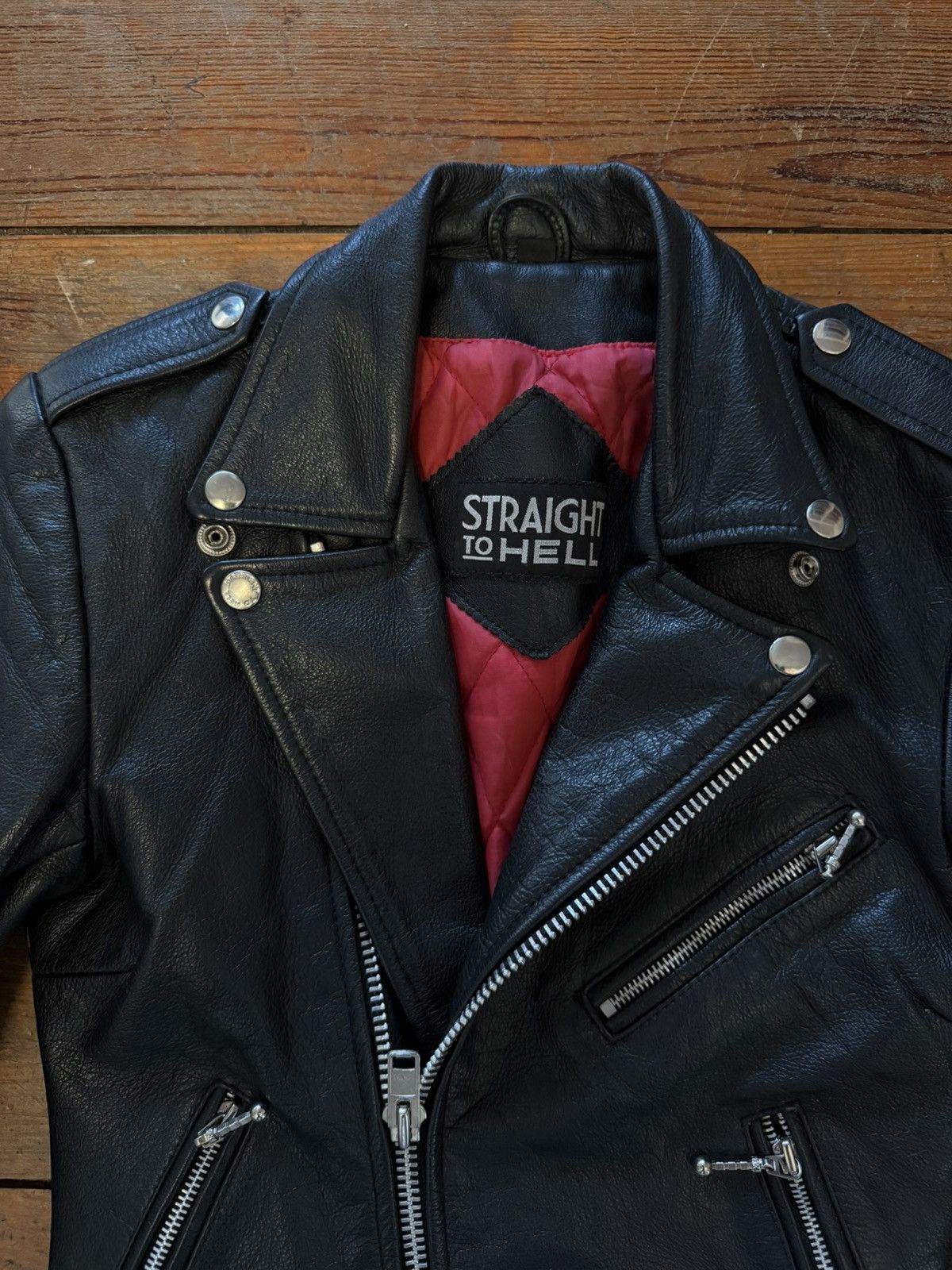 Straight To Hell STRAIGHT TO HELL COMMANDO LEATHER BIKER JACKET Size XS / US 0-2 / IT 36-38 - 2 Thumbnail