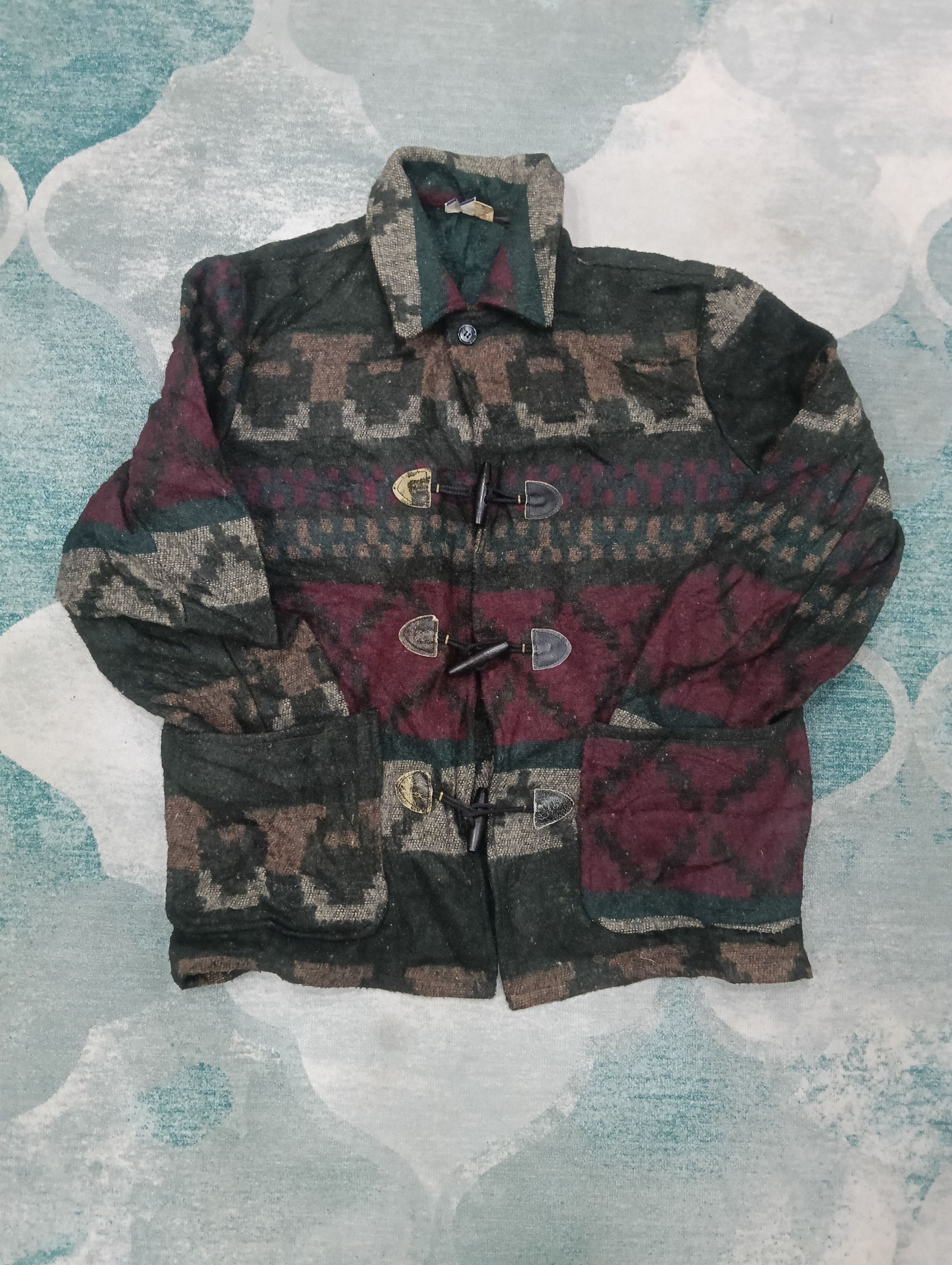 Vintage Vintage 90s Manhattan Jacket Like Navajo Design Size US M / EU 48-50 / 2 - 2 Thumbnail