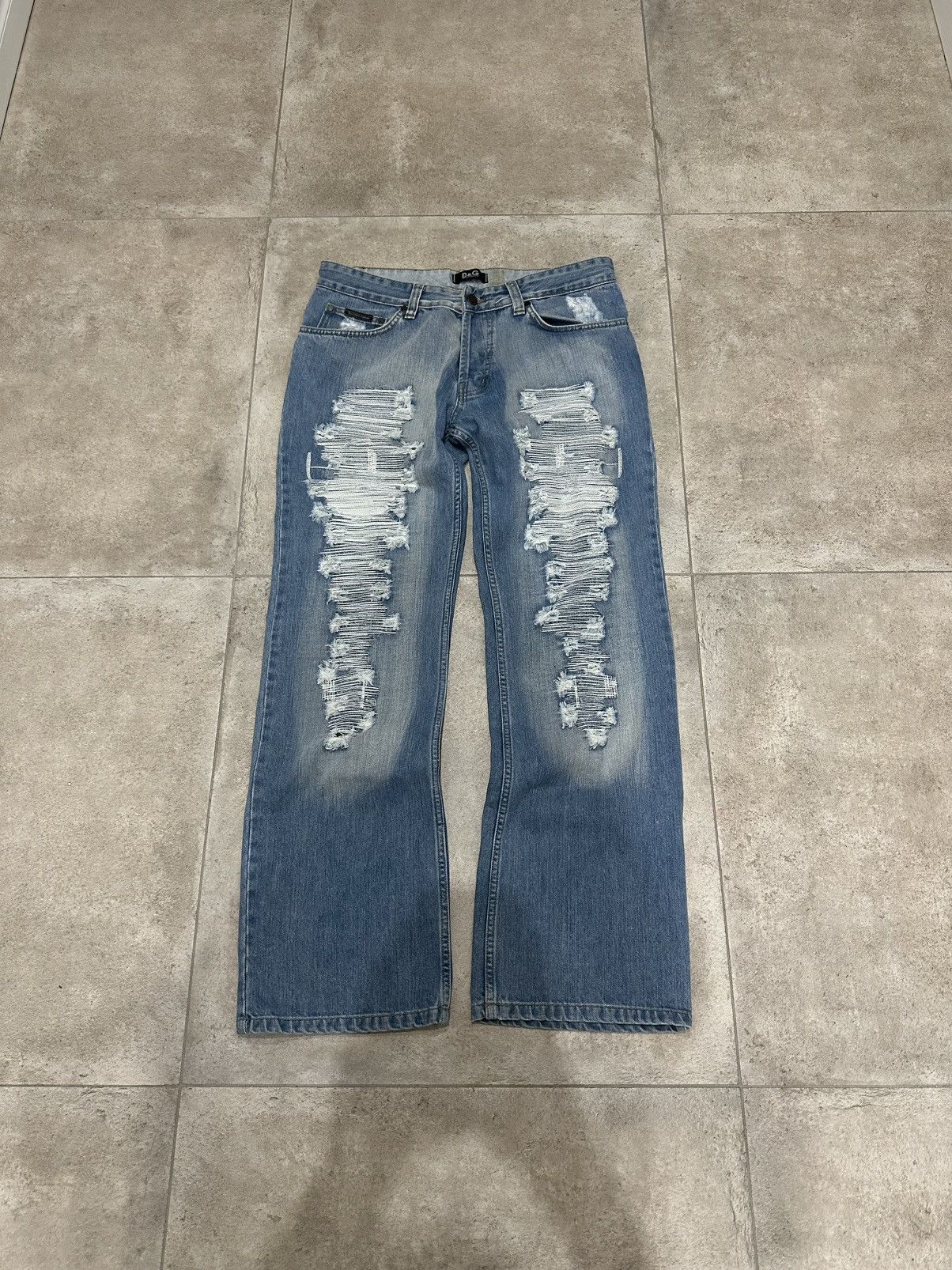 dolce & gabbana distressed jeans