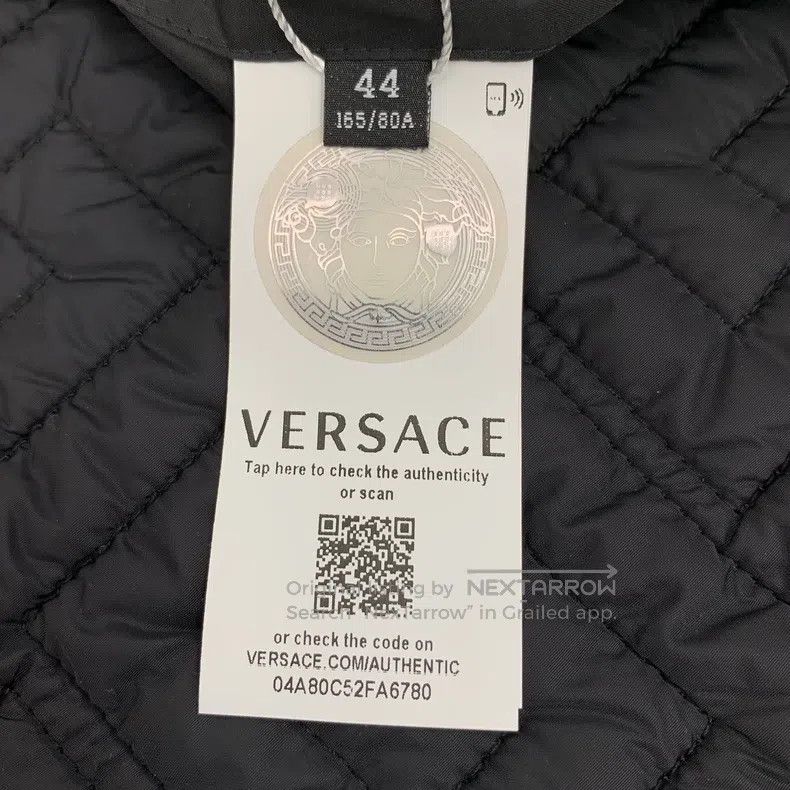 Versace Versace Black logo embroidered stand-up collar zipper long Size US L / EU 52-54 / 3 - 6 Thumbnail