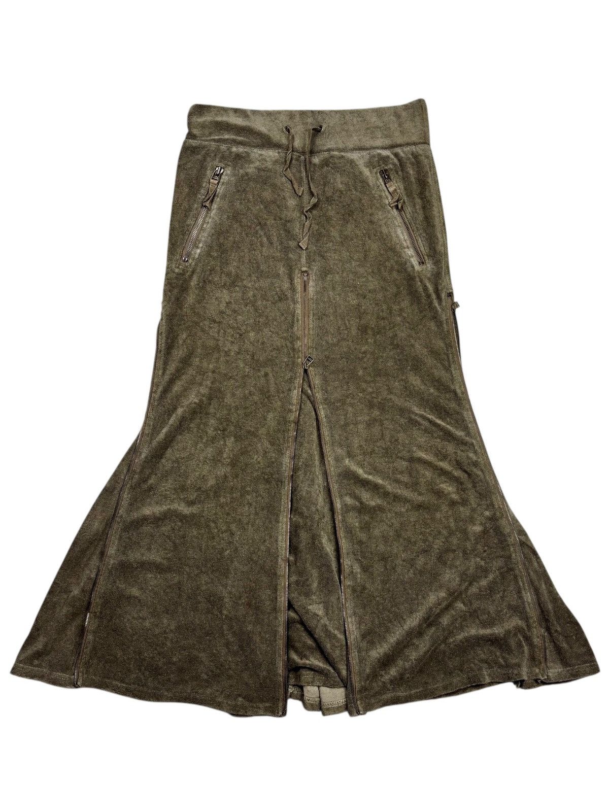 GOA 2000s GOA - Apocalypse Style Velvet Skirt Size 29" - 3 Thumbnail