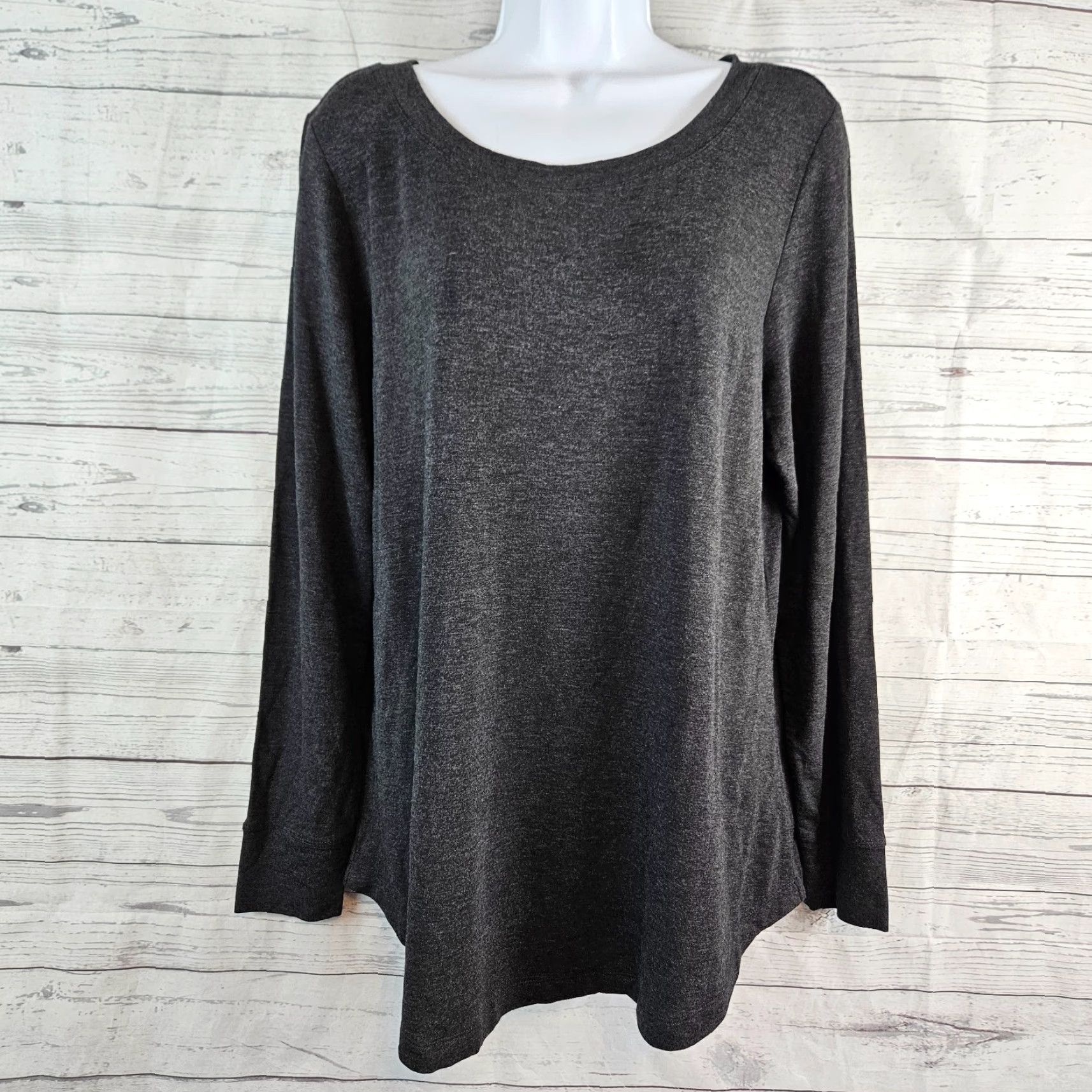 Vintage Cabi 4007 Womens ATC Cross Back Sweatshirt Sz Large Gray Long Sleeve Rayon Blend Sweatshirt Size L / US 10 / IT 46 - 2 Thumbnail
