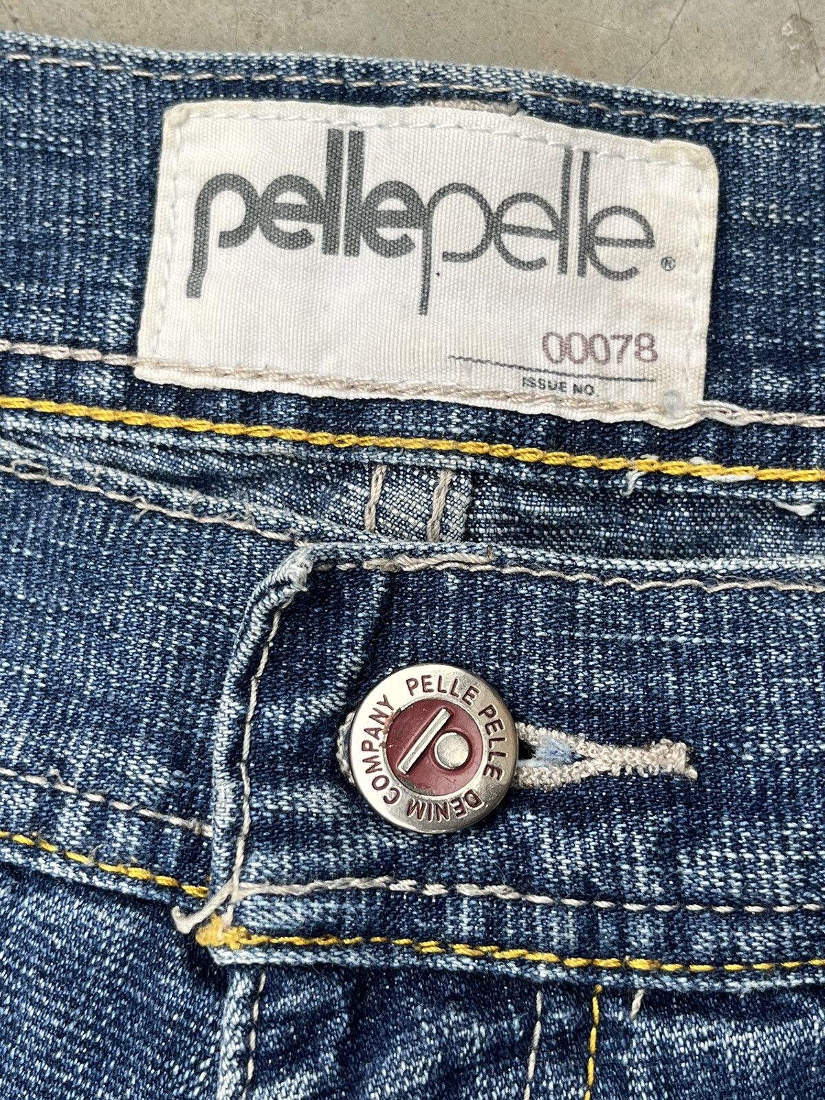 Japanese Brand 🌀RARE PELLE PELLE ICONIC YELLOW STITCHING AND COOL DESIGN Size US 34 / EU 50 - 5 Thumbnail