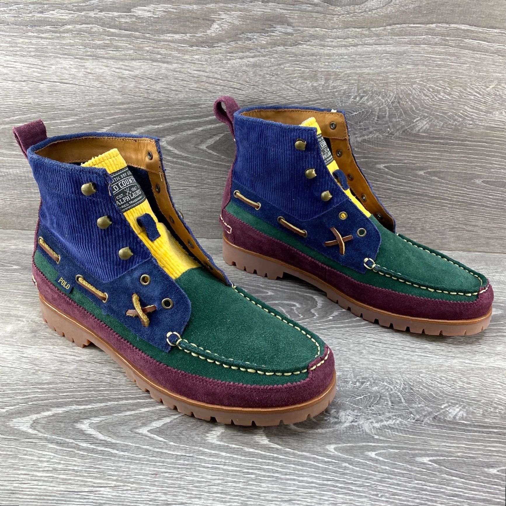 Polo Ralph Lauren POLO Ralph Lauren Country Ranger MID Color Block Suede Corduroy Boots Men's 10 Size US M / EU 48-50 / 2 - 2 Thumbnail