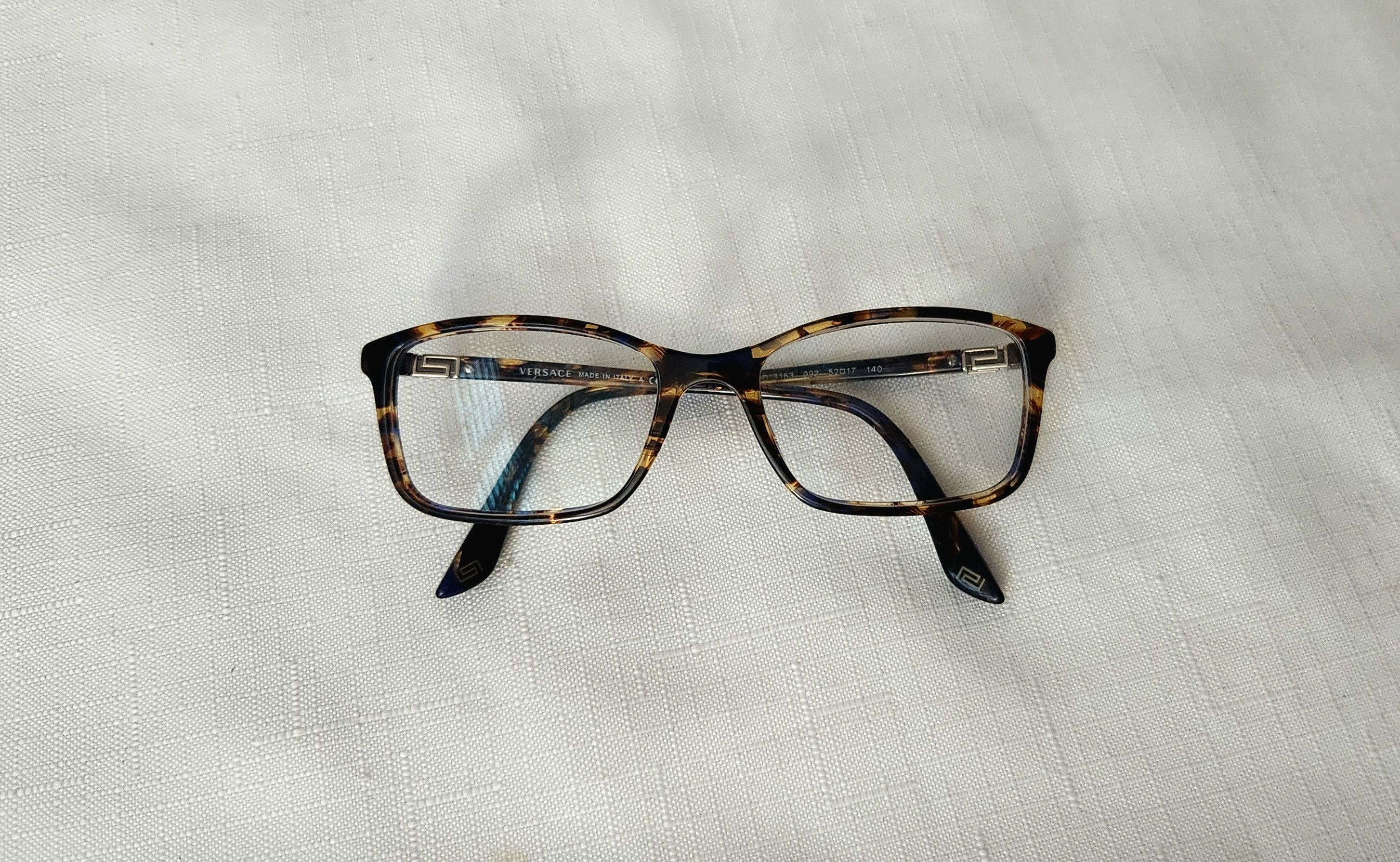 Designer × Versace Versace MOD. 3163 992 Brown Tortoise Eyeglasses Frames Size ONE SIZE - 6 Thumbnail
