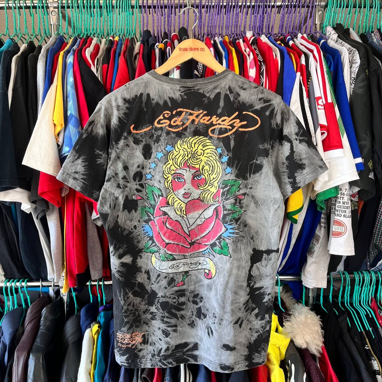 Ed Hardy Ed Hardy `Love kills slowly` Tie-dye Tshirt Size L Size US L / EU 52-54 / 3 - 2 Thumbnail